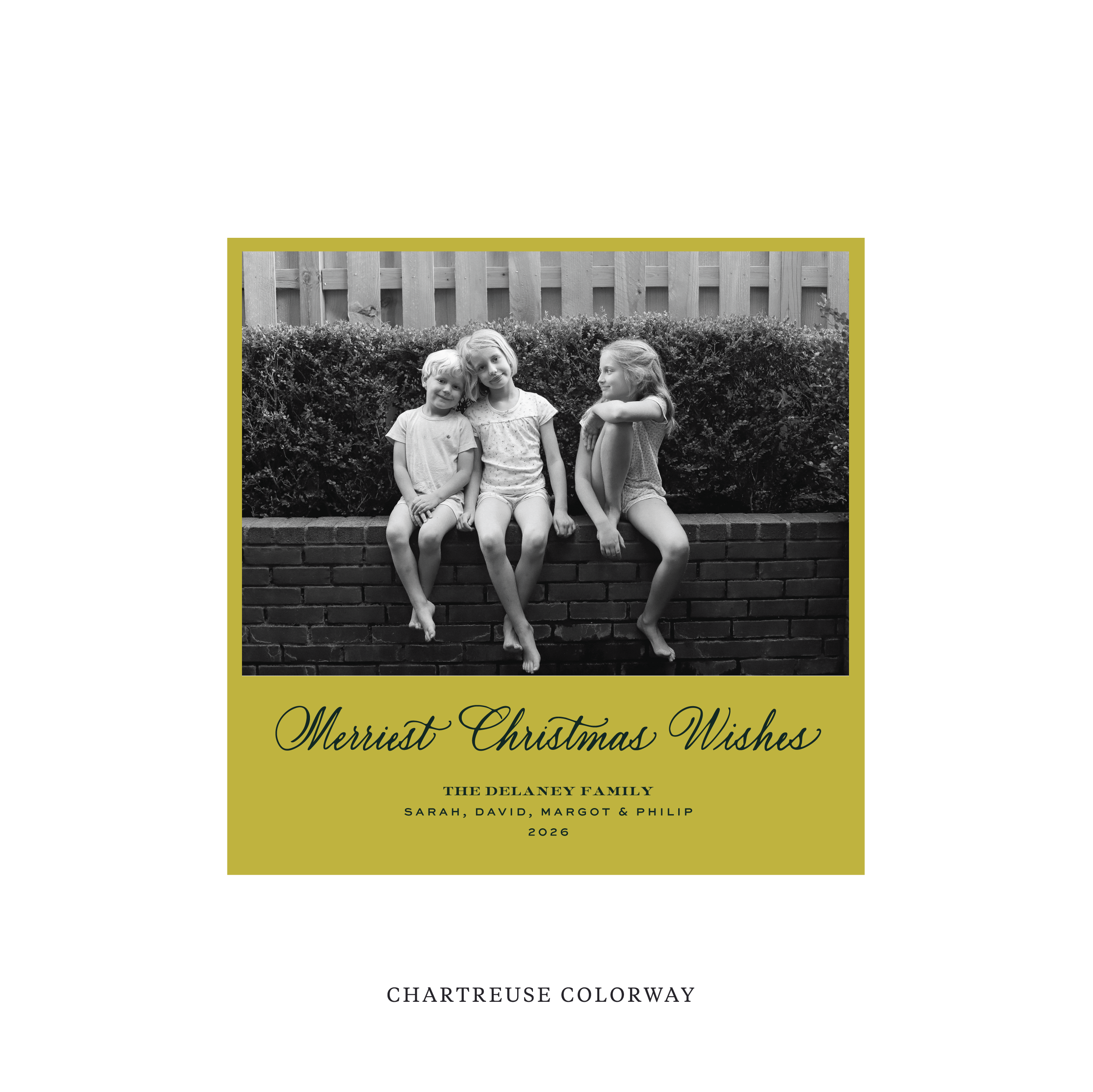 Goodwin Classic Flat Print Holiday Card, Square