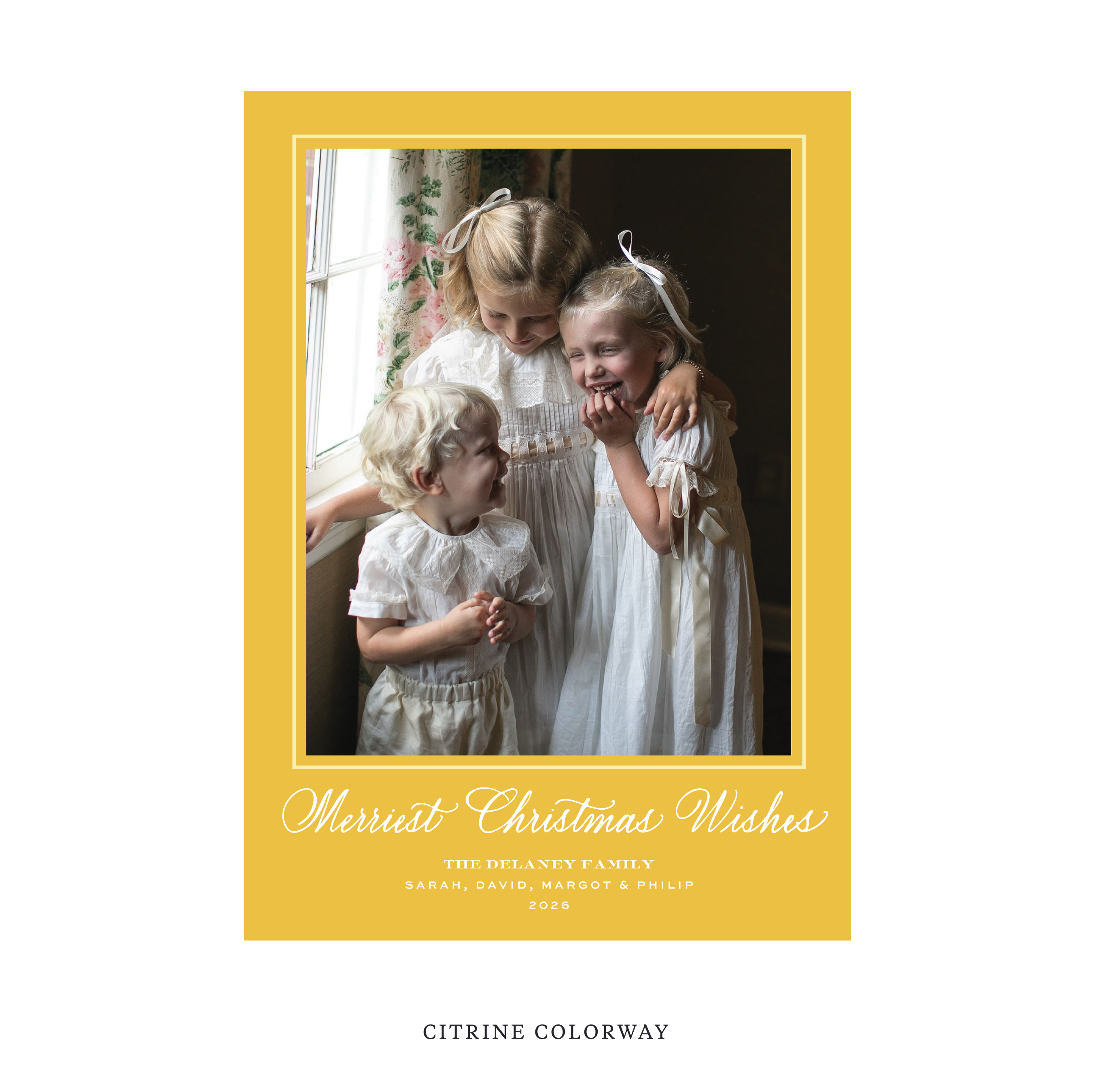 Goodwin Classic Flat Print Holiday Card, Large