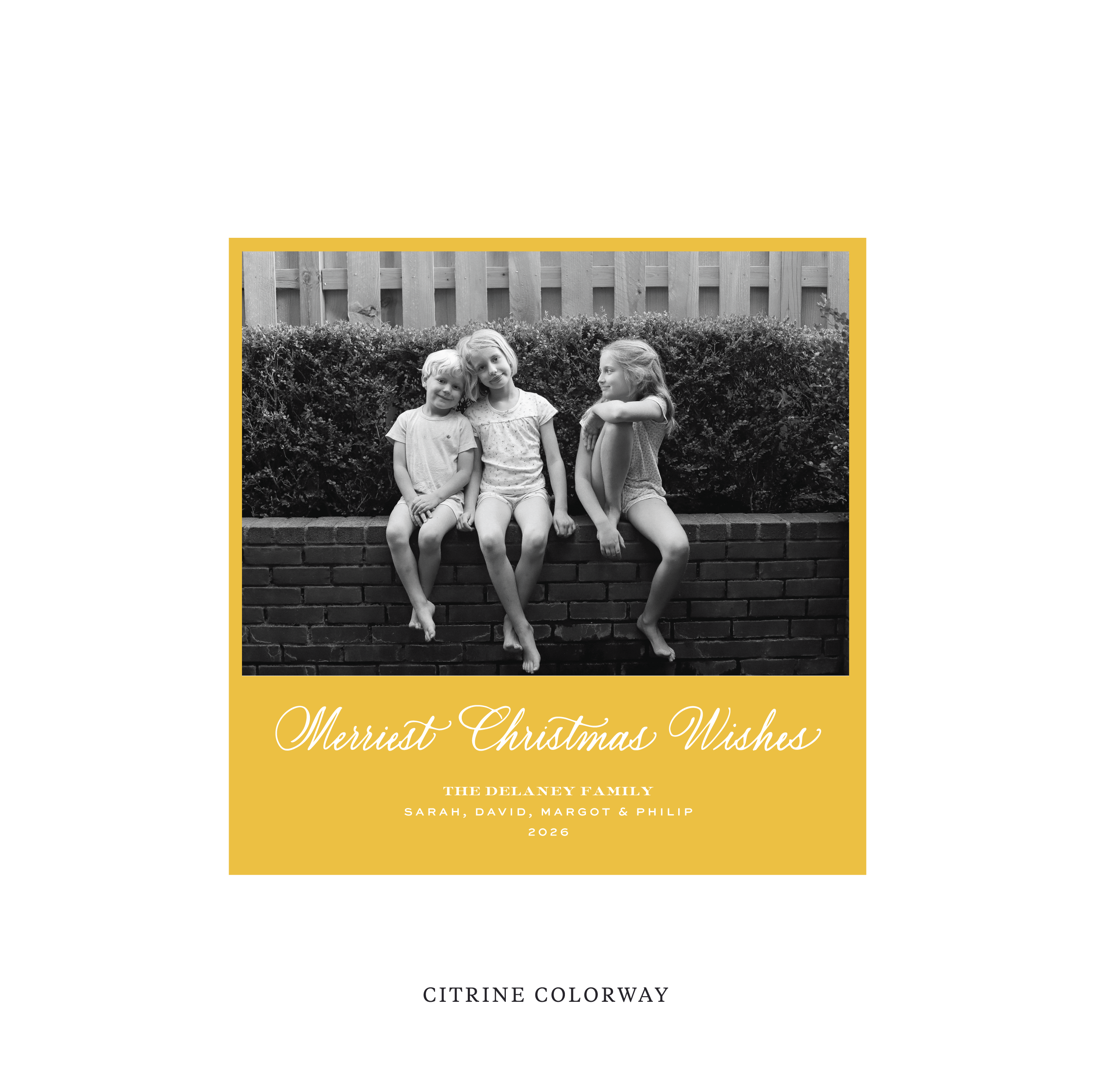 Goodwin Classic Flat Print Holiday Card, Square
