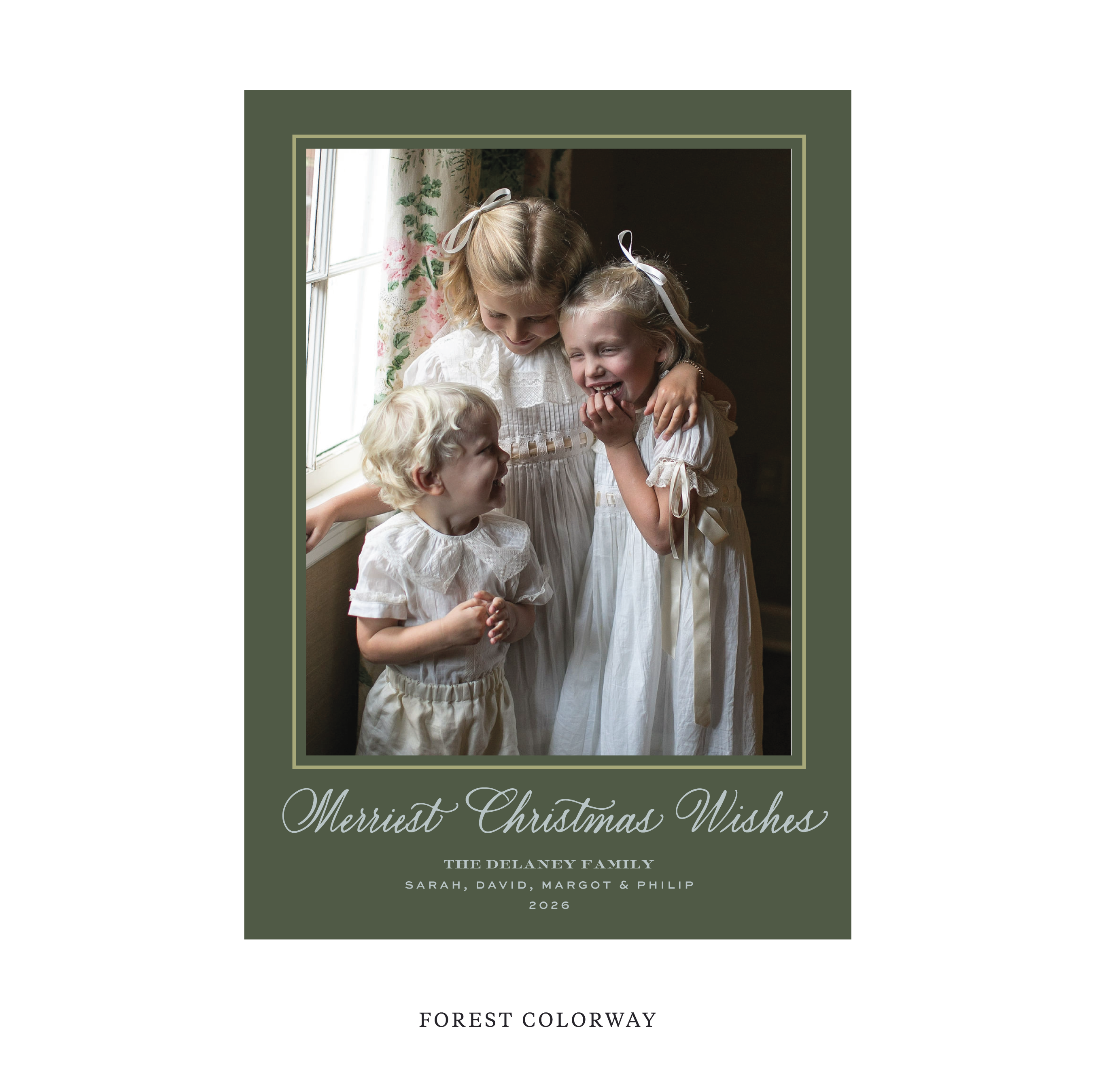 Goodwin Classic Flat Print Holiday Card, Large