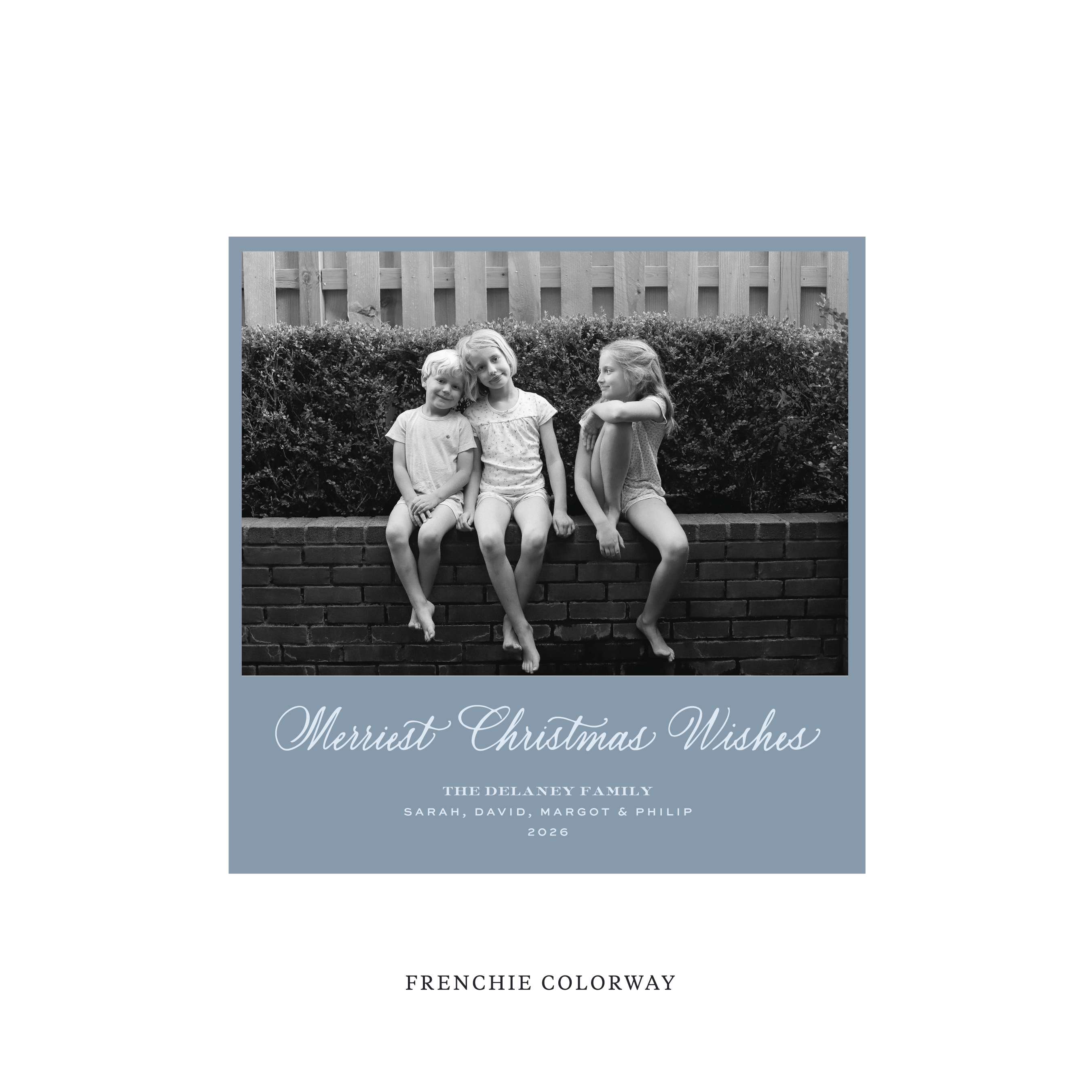 Goodwin Classic Flat Print Holiday Card, Square