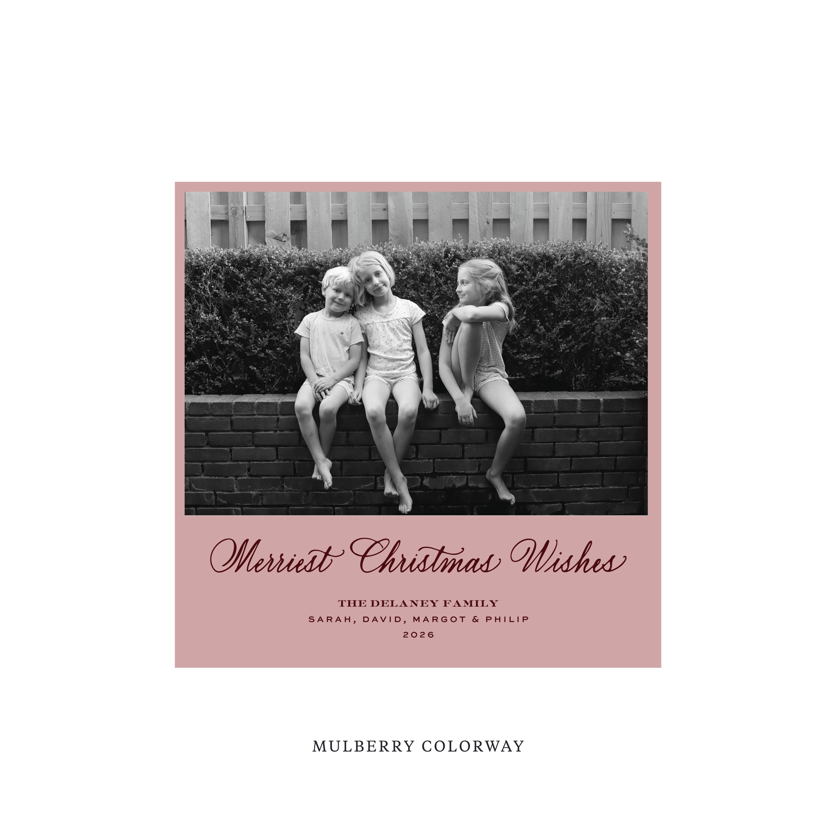 Goodwin Classic Flat Print Holiday Card, Square