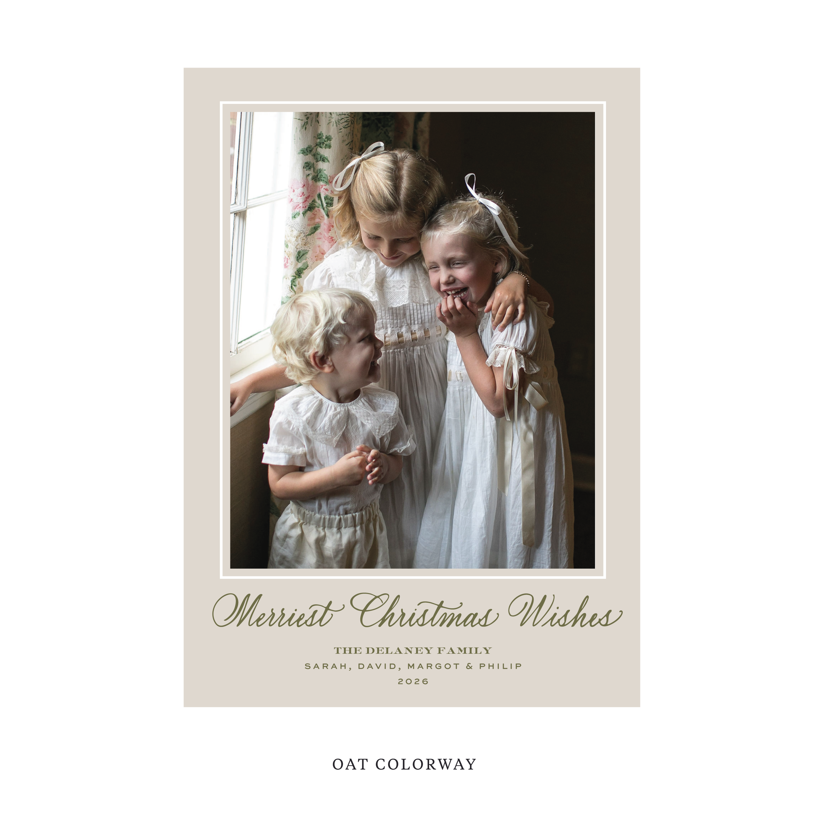 Goodwin Classic Flat Print Holiday Card, Large