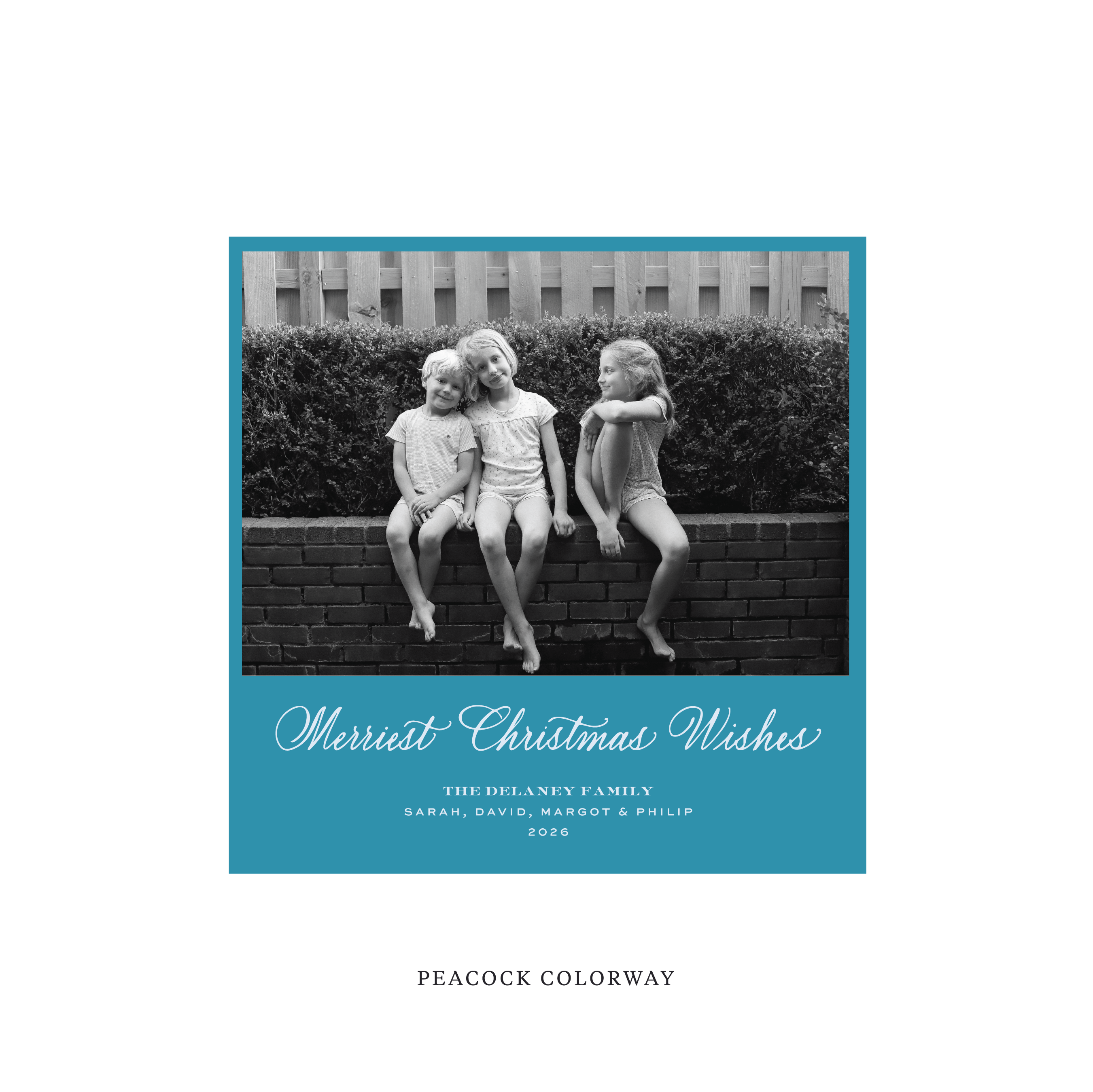 Goodwin Classic Flat Print Holiday Card, Square