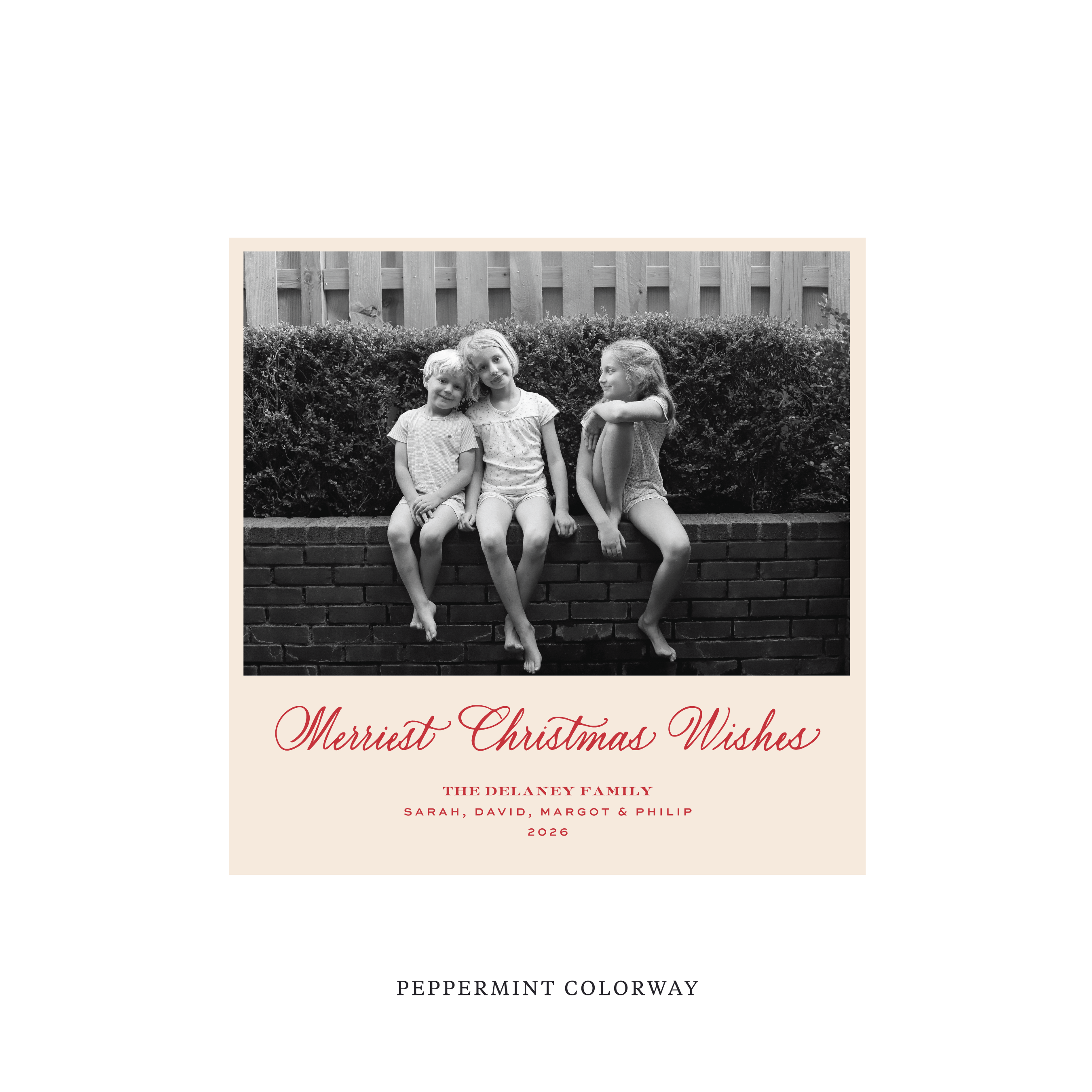 Goodwin Classic Flat Print Holiday Card, Square