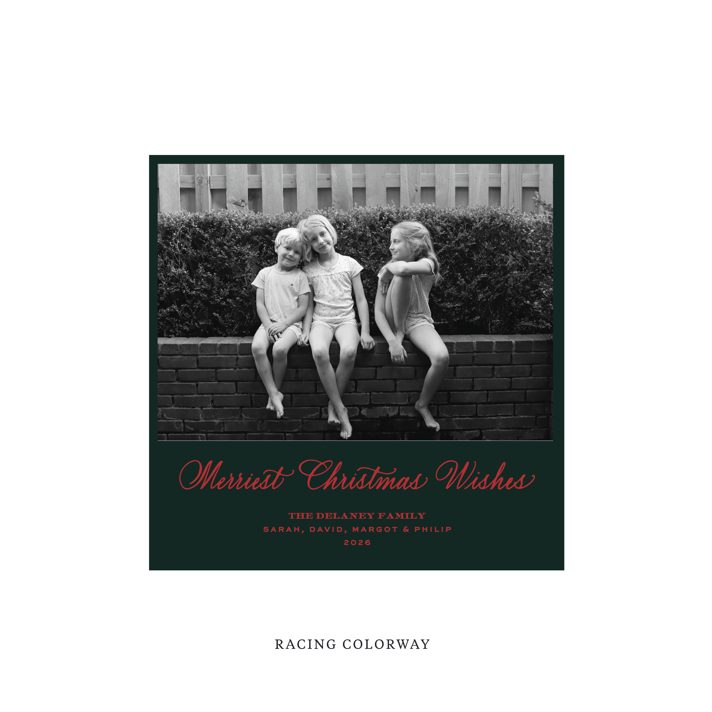 Goodwin Classic Flat Print Holiday Card, Square