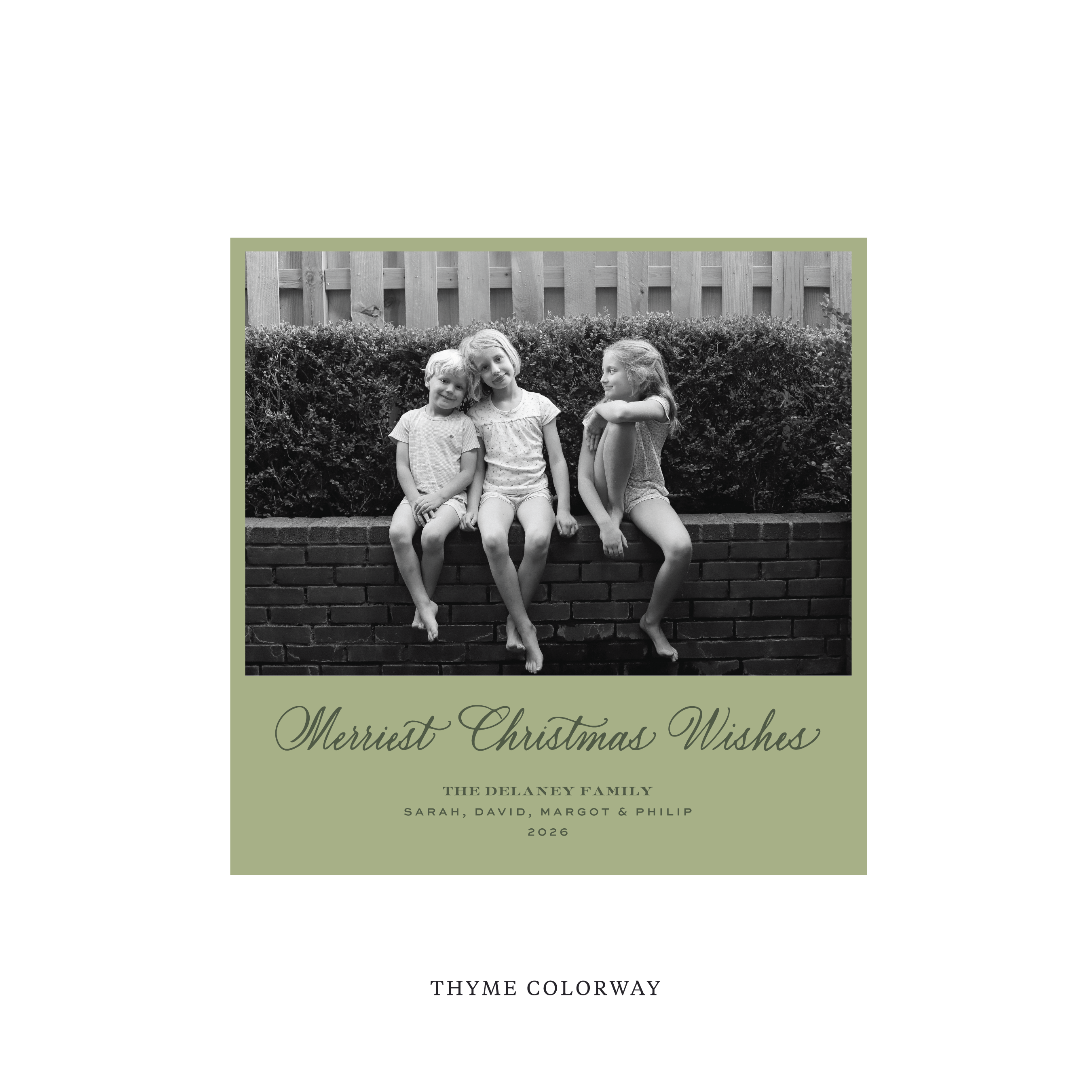 Goodwin Classic Flat Print Holiday Card, Square