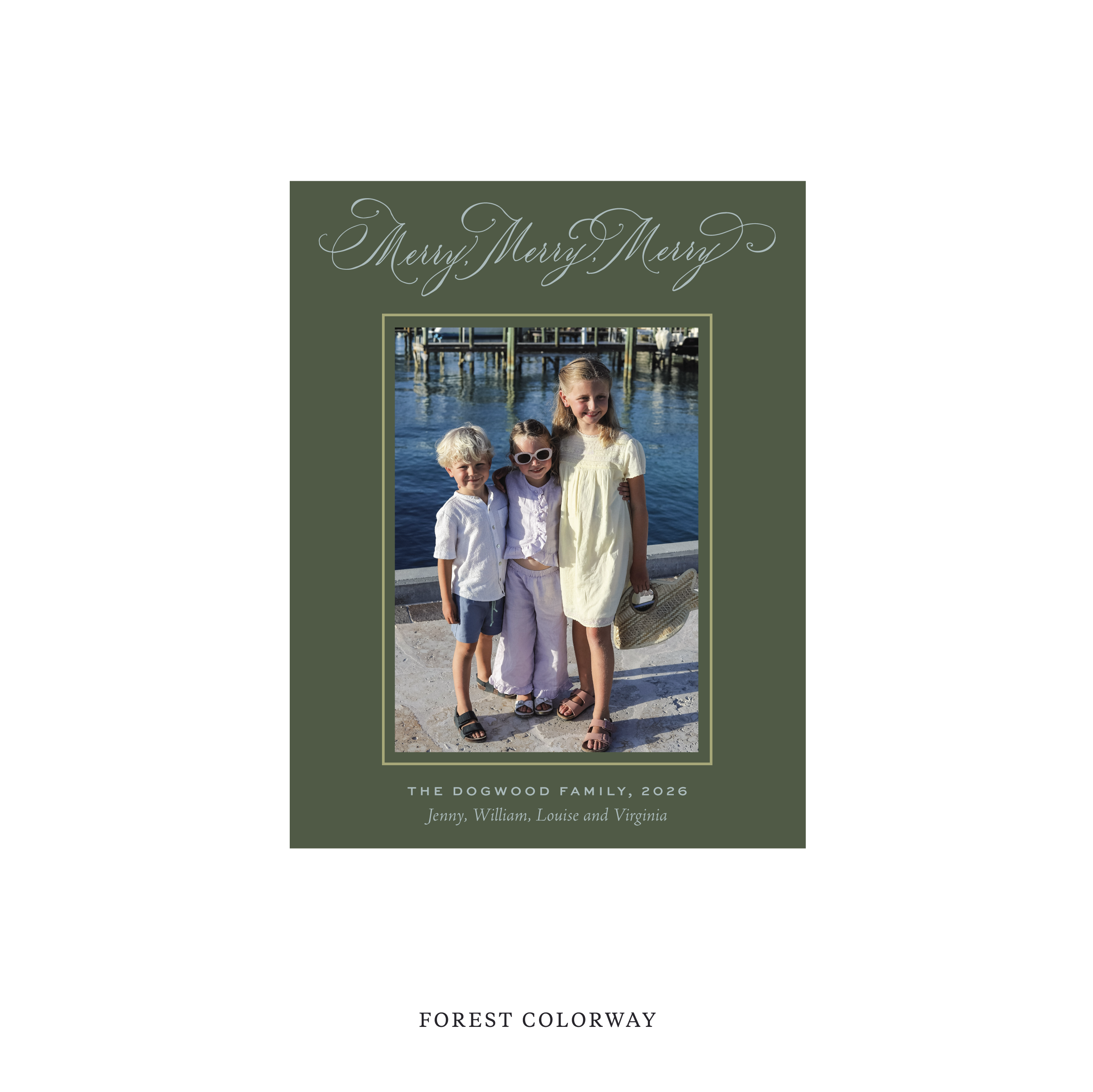 Ludlow Classic Flat Print Holiday Card, Small