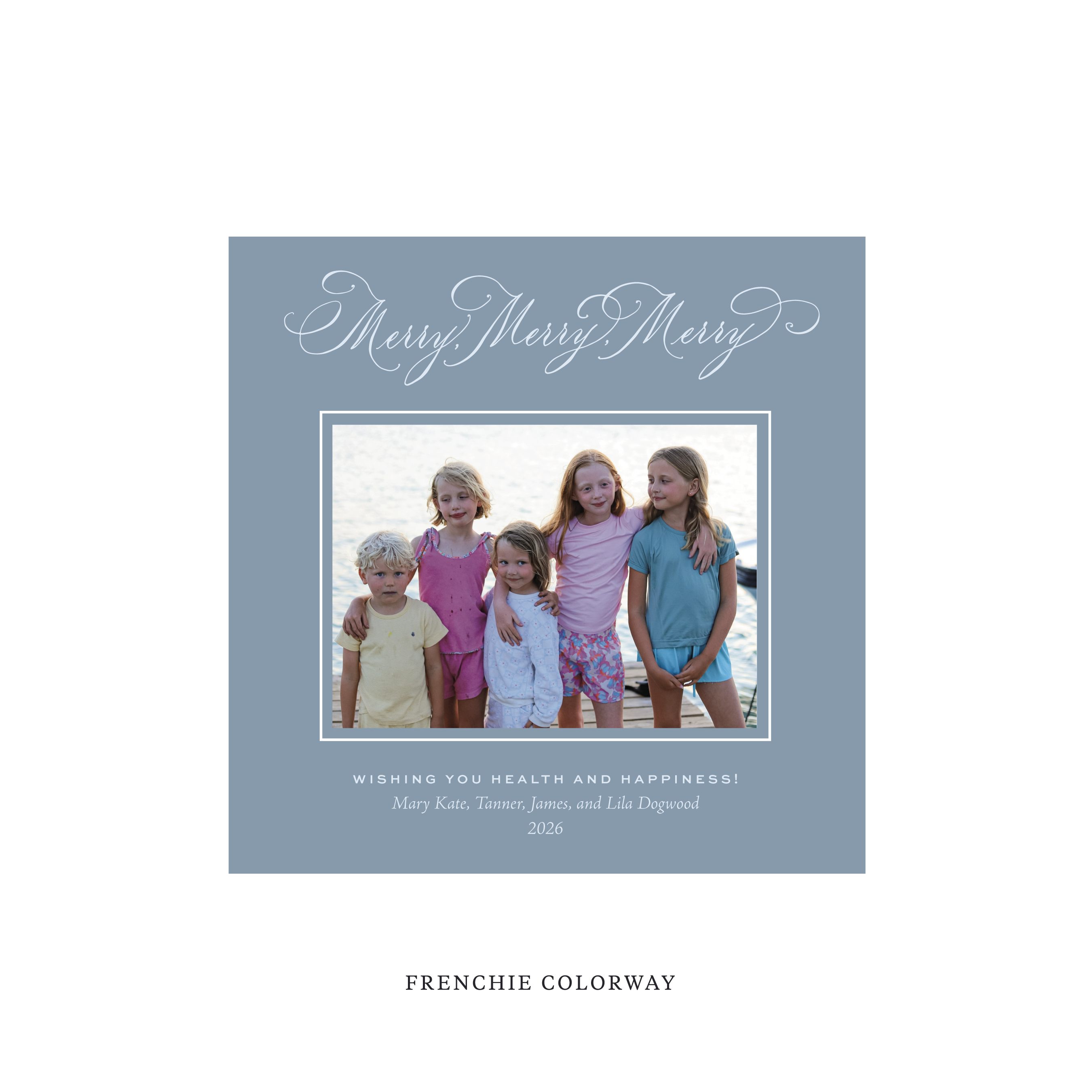 Ludlow Classic Flat Print Holiday Card, Square