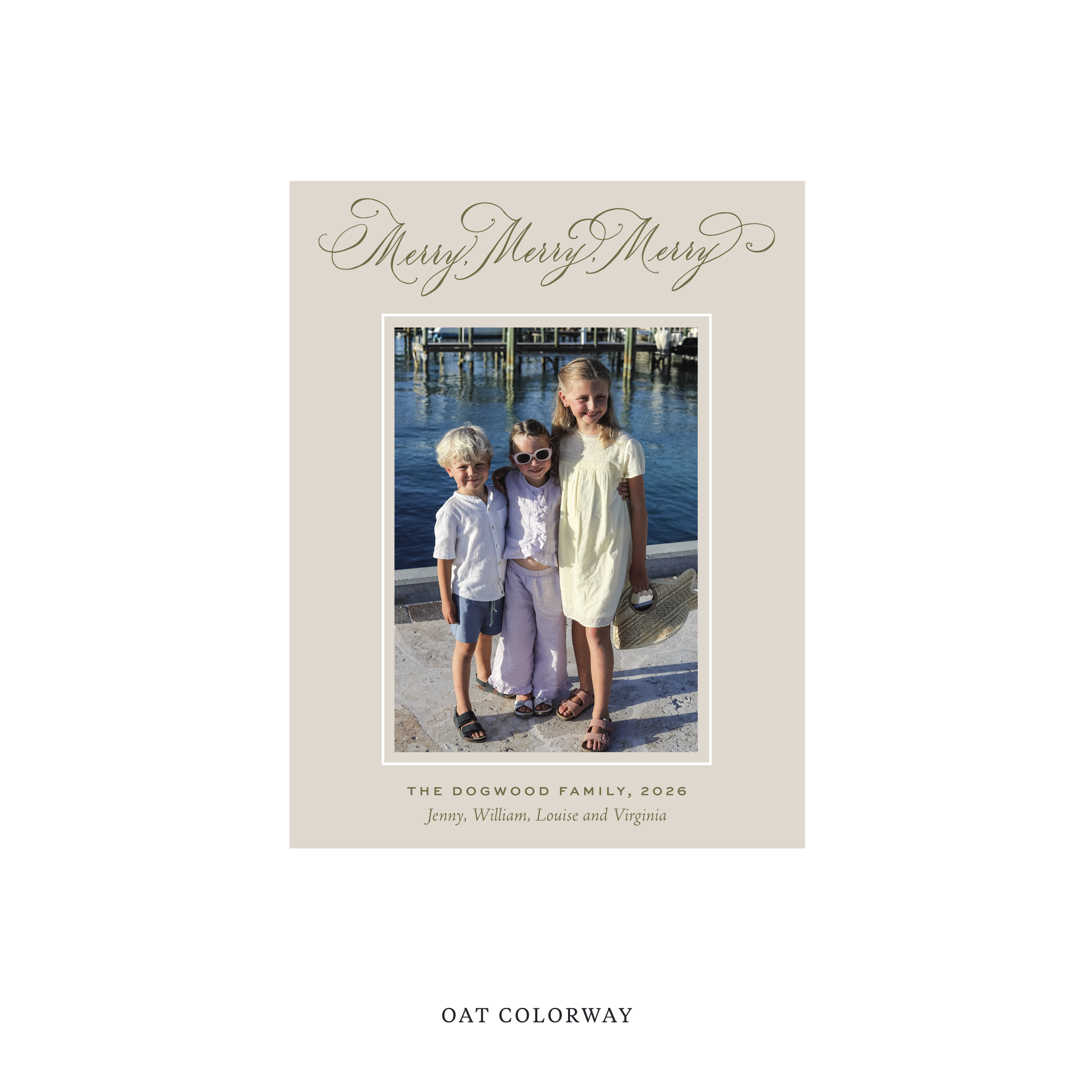 Ludlow Classic Flat Print Holiday Card, Small