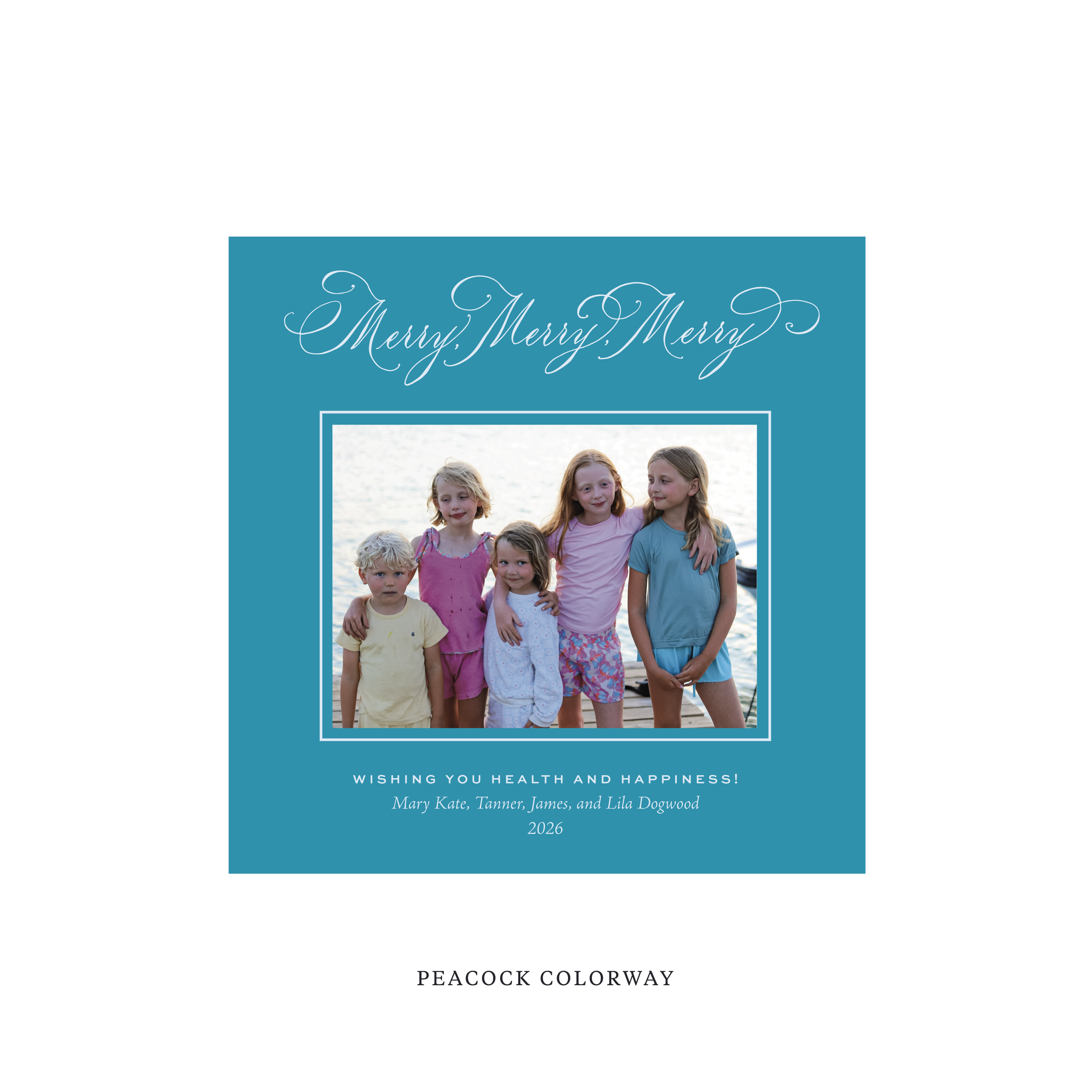 Ludlow Classic Flat Print Holiday Card, Square