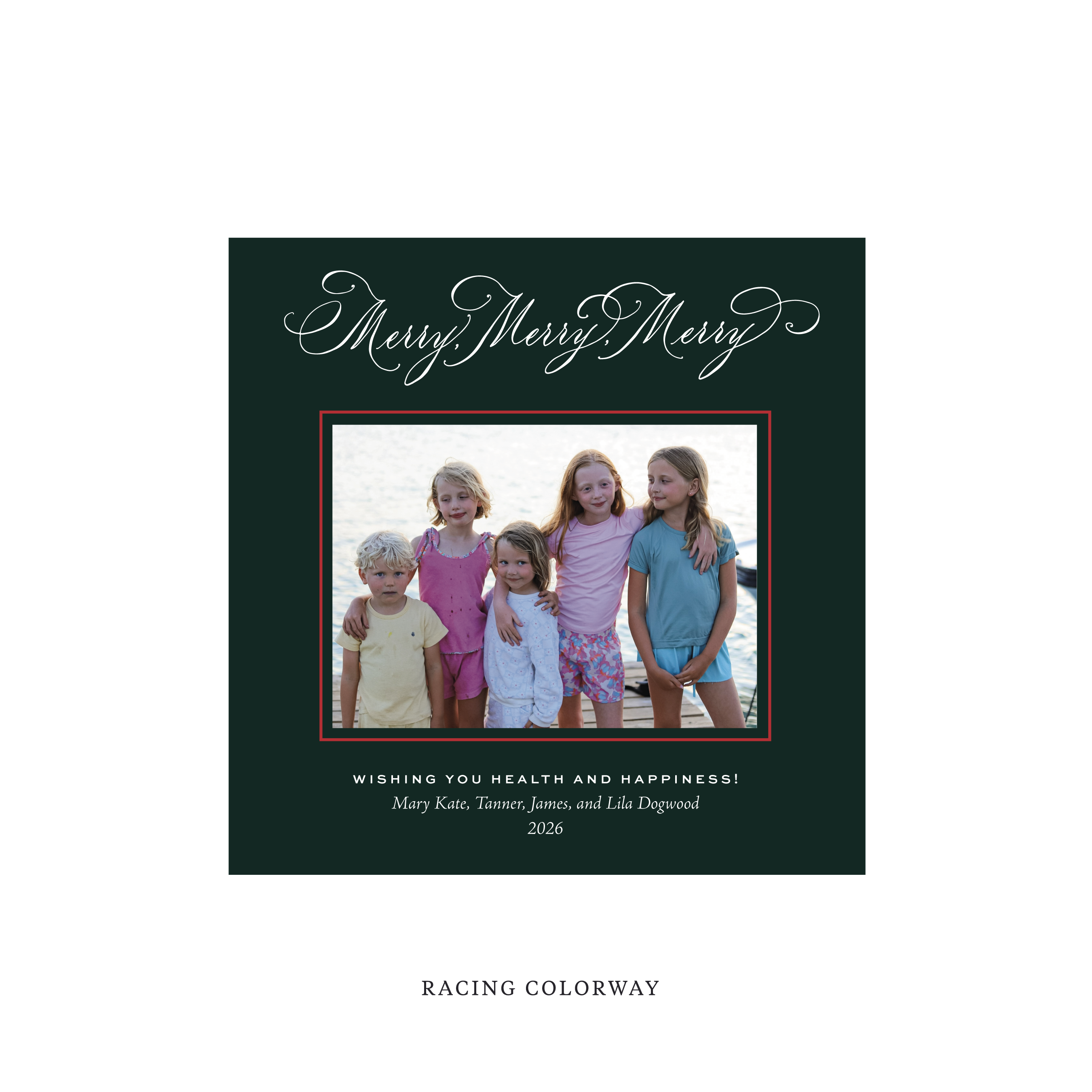 Ludlow Classic Flat Print Holiday Card, Square