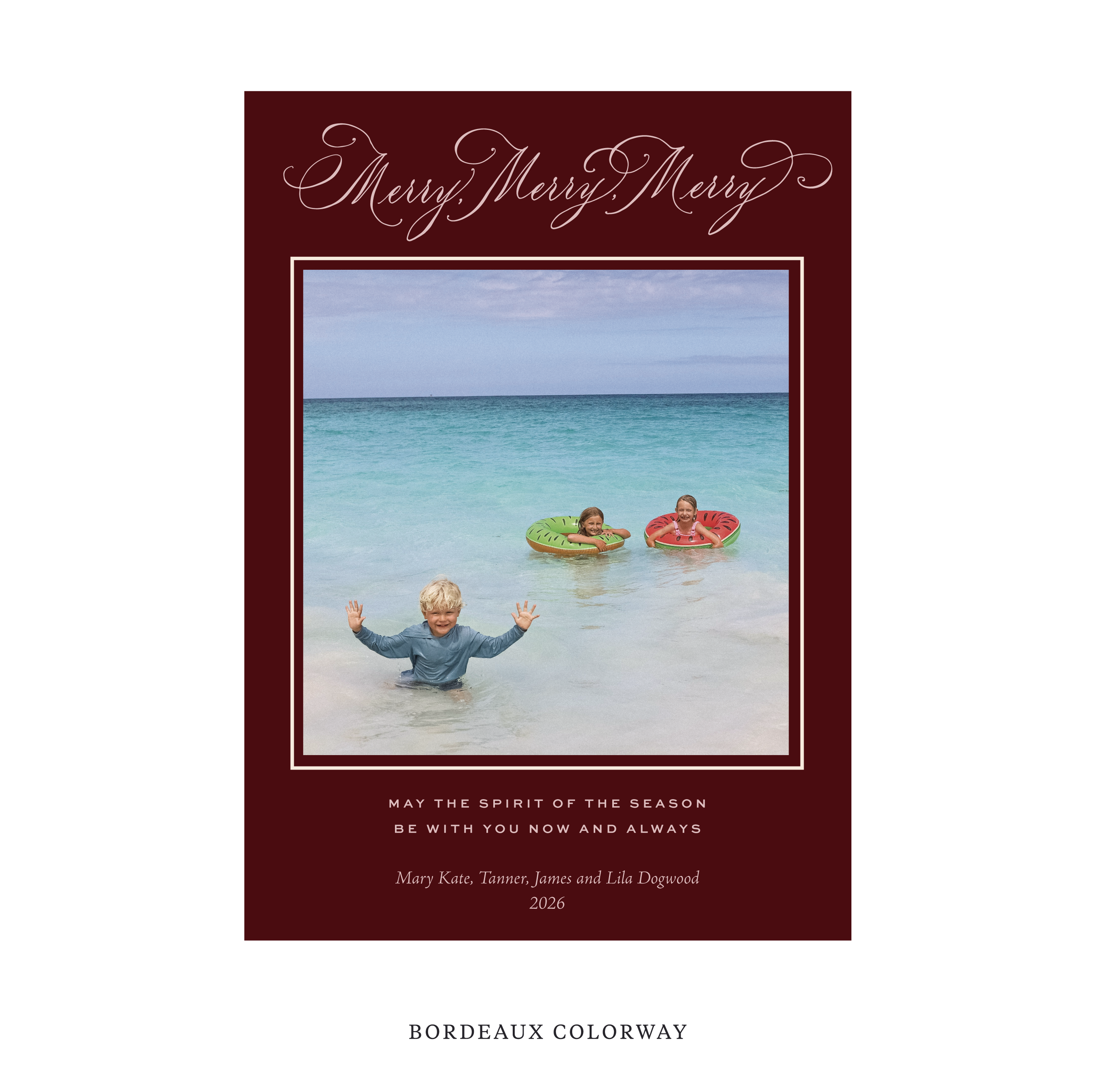 Ludlow Classic Flat Print Holiday Card, Large