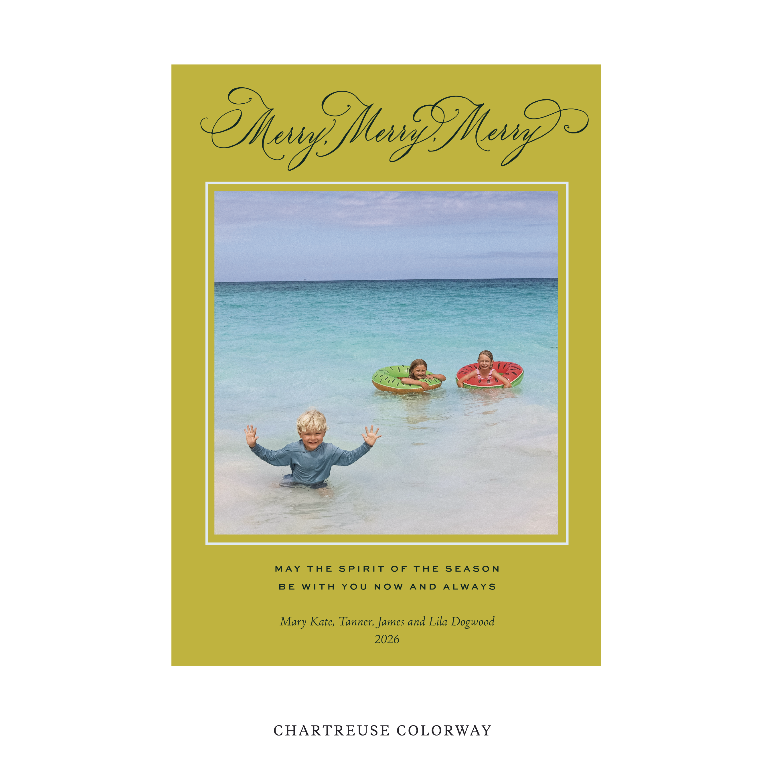 Ludlow Classic Flat Print Holiday Card, Large
