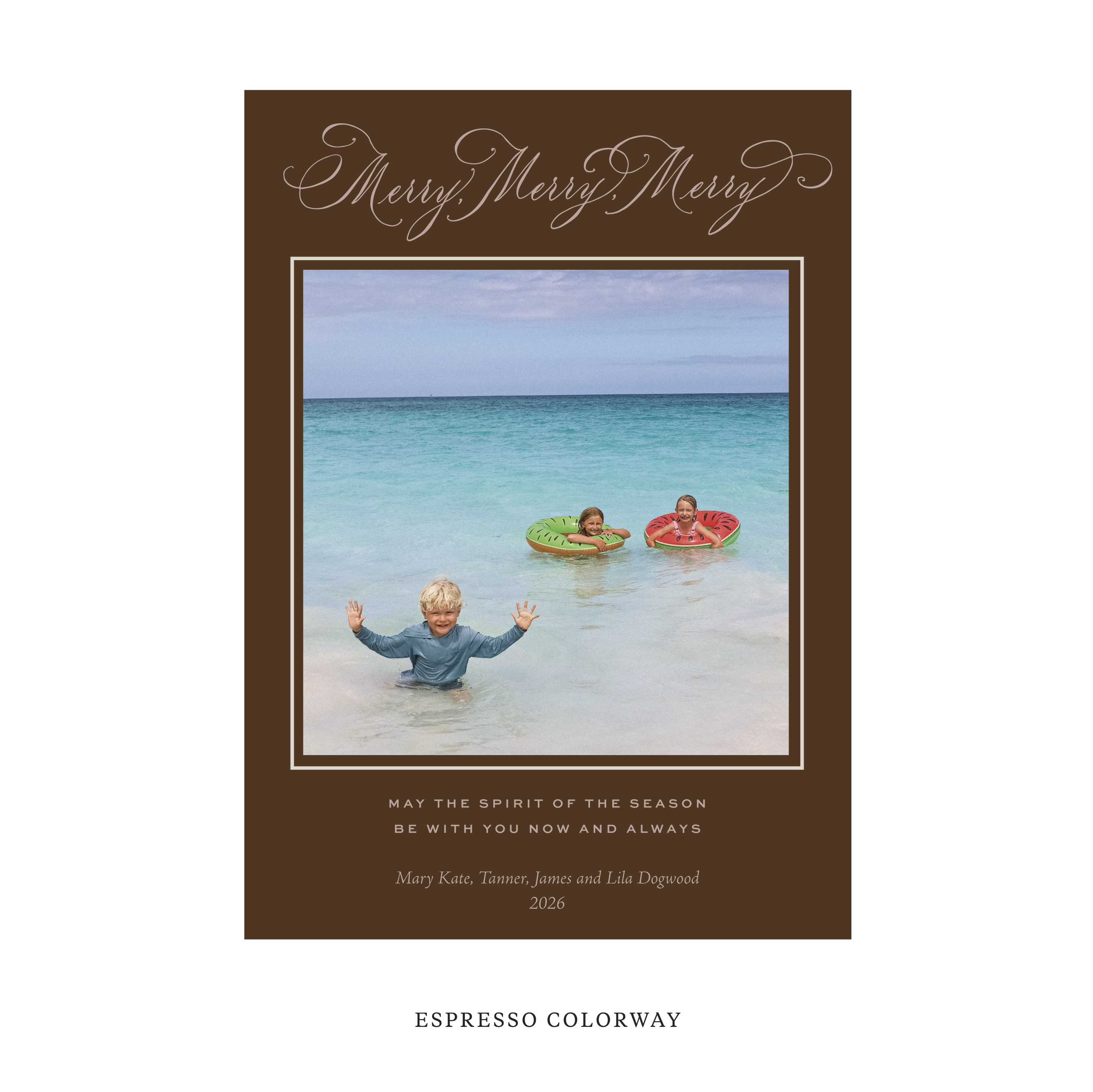 Ludlow Classic Flat Print Holiday Card, Large