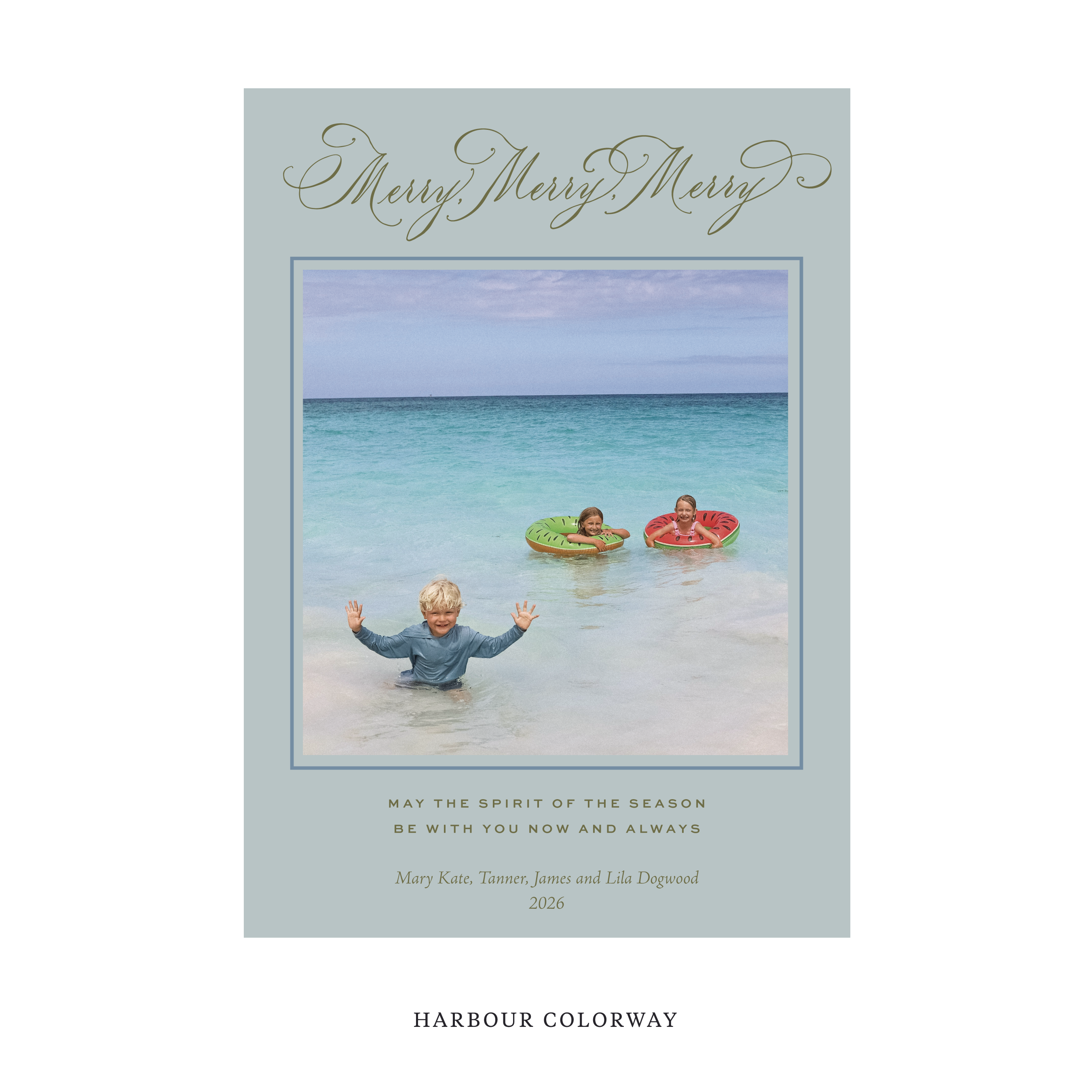 Ludlow Classic Flat Print Holiday Card, Large