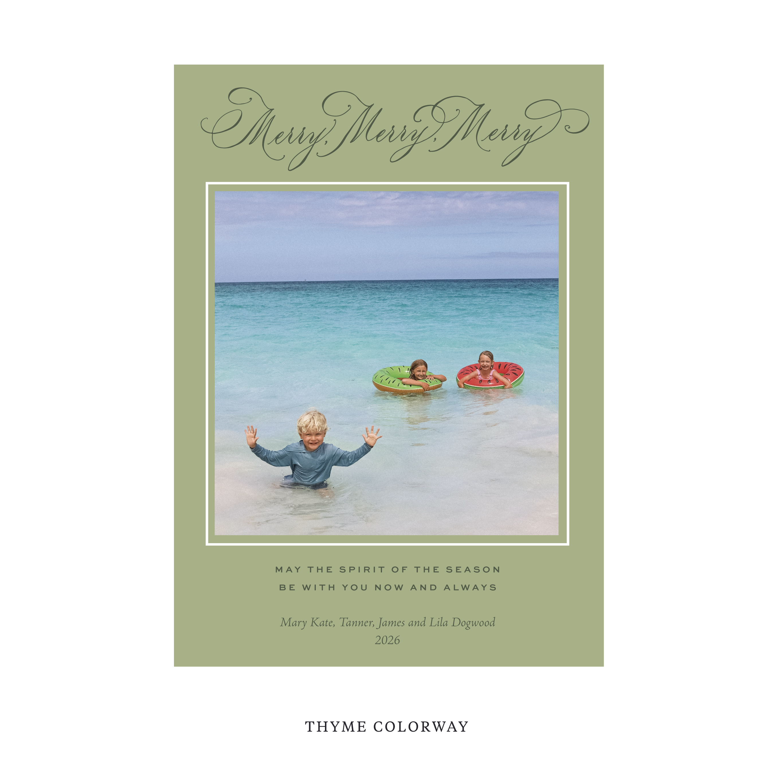 Ludlow Classic Flat Print Holiday Card, Large