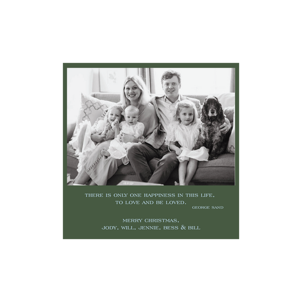 Downing Classic Printed Small Square Holiday Card