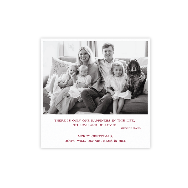 Downing Letterpress Small Square Holiday Card