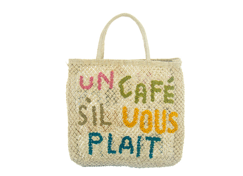 Un Cafe S’il Vous Plait Jute Tote