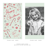 Evie 2-Color Engraved Folded Holiday Card