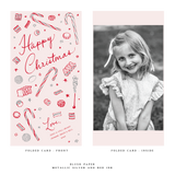 Evie 2-Color Engraved Folded Holiday Card