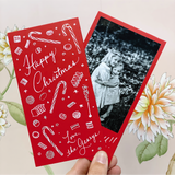 Evie 2-Color Engraved Folded Holiday Card