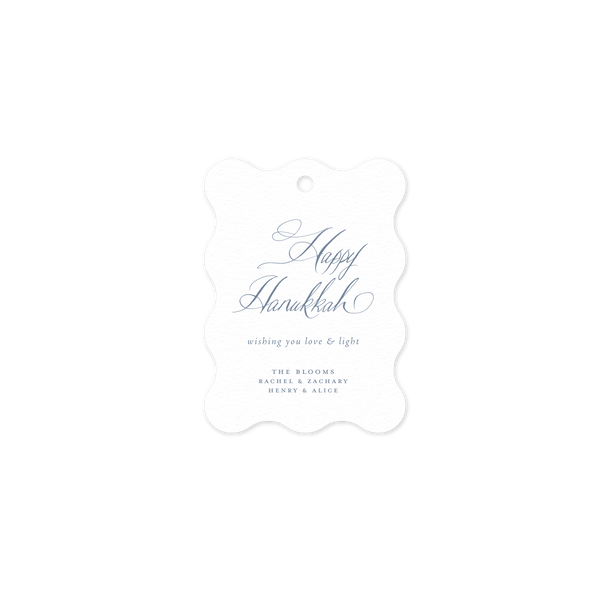 Eastwick 1 Color Letterpress Tag - Wavy