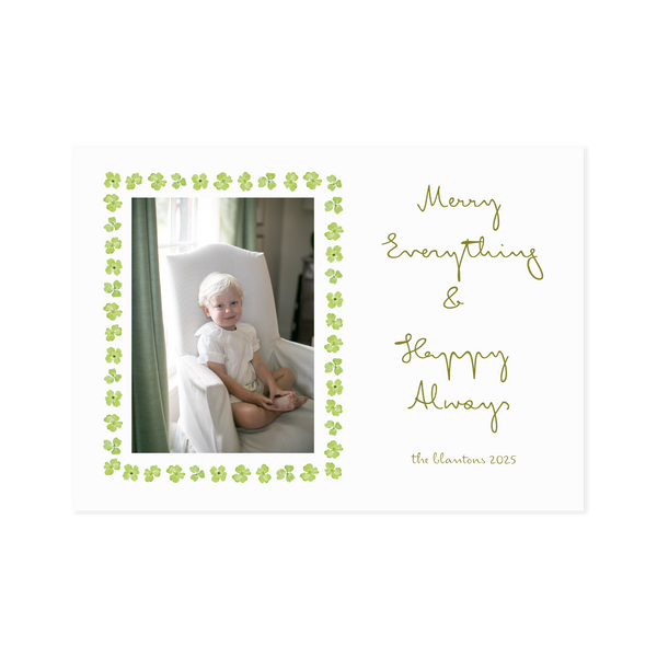 Elena Medium Horizontal Classic Printed Holiday Card