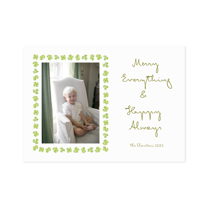 Elena Medium Horizontal Classic Printed Holiday Card