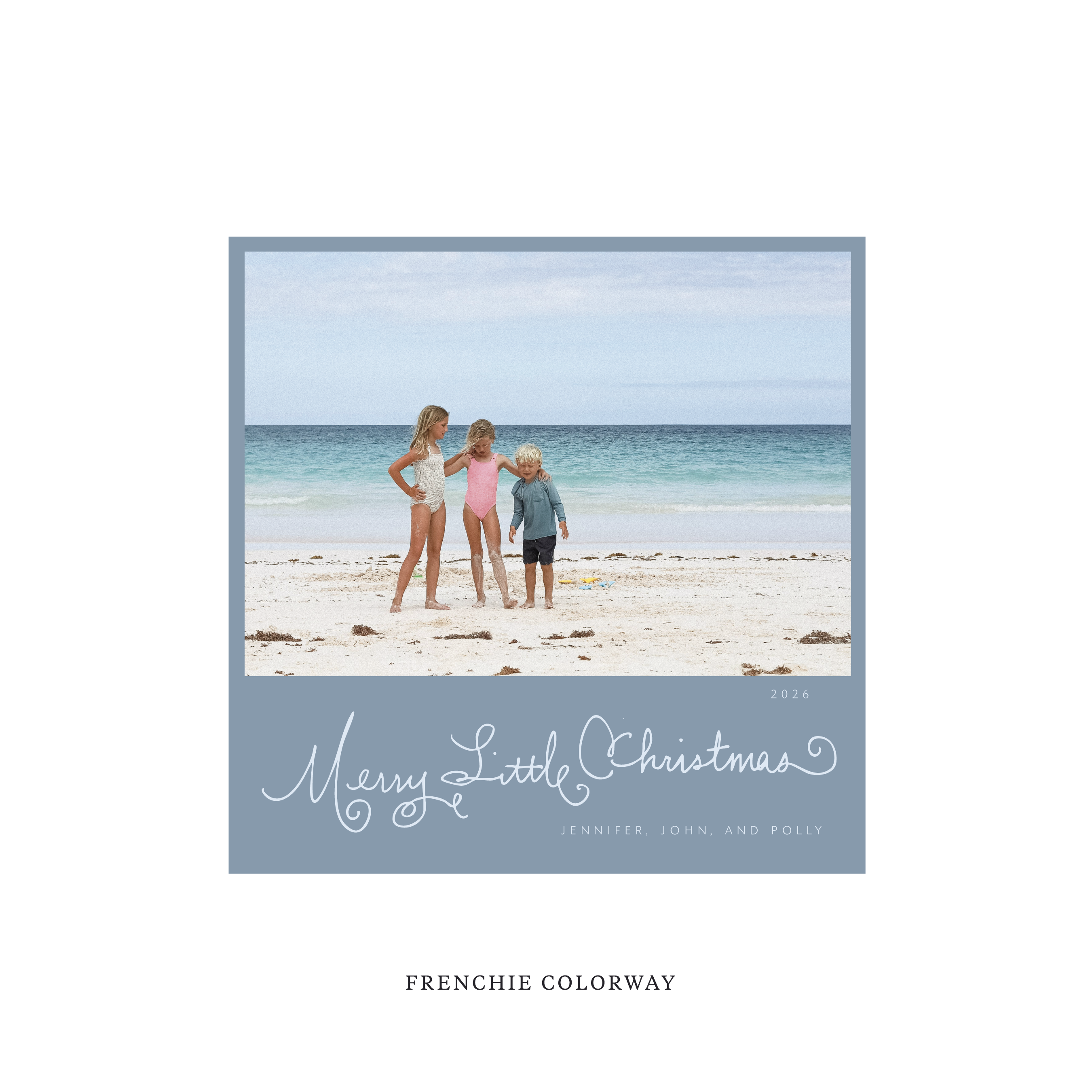 Henley Classic Flat Print Holiday Card, Square