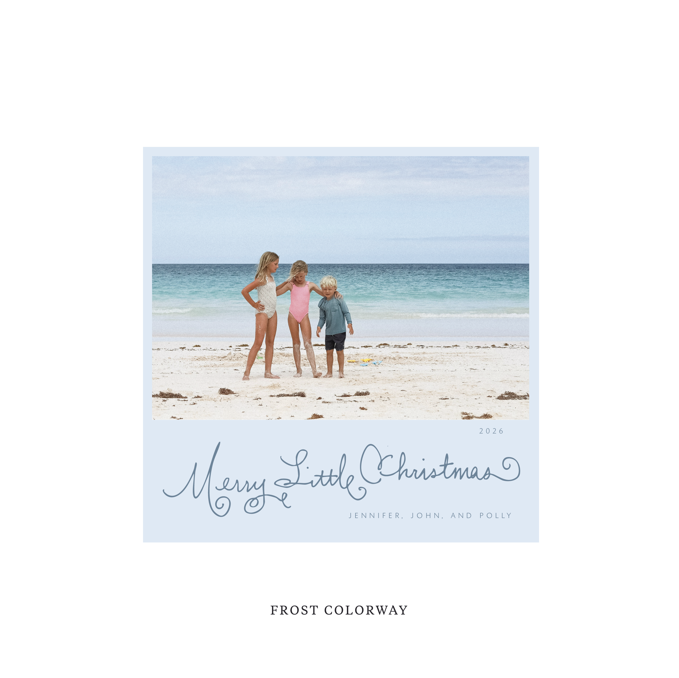 Henley Classic Flat Print Holiday Card, Square