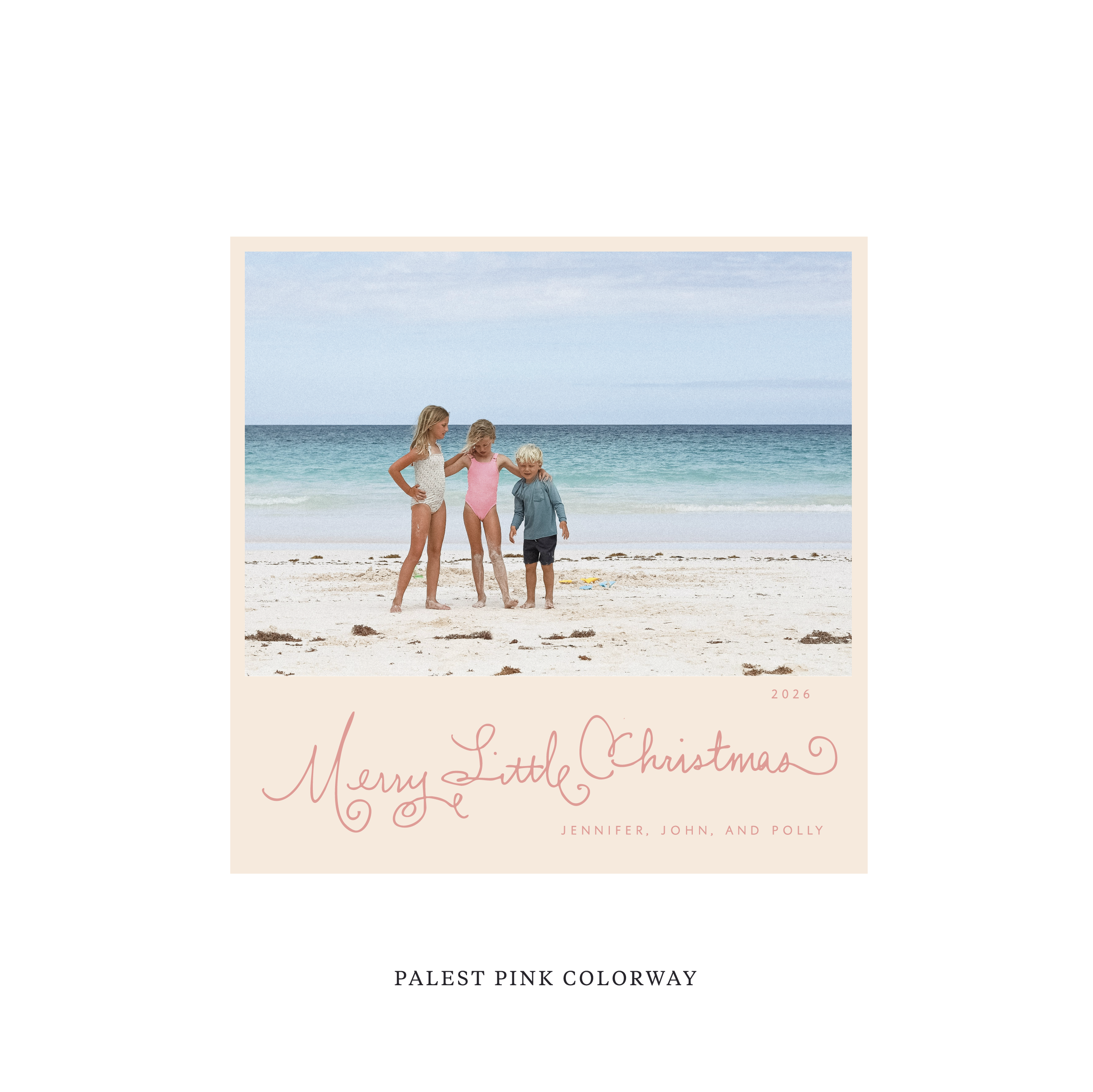 Henley Classic Flat Print Holiday Card, Square