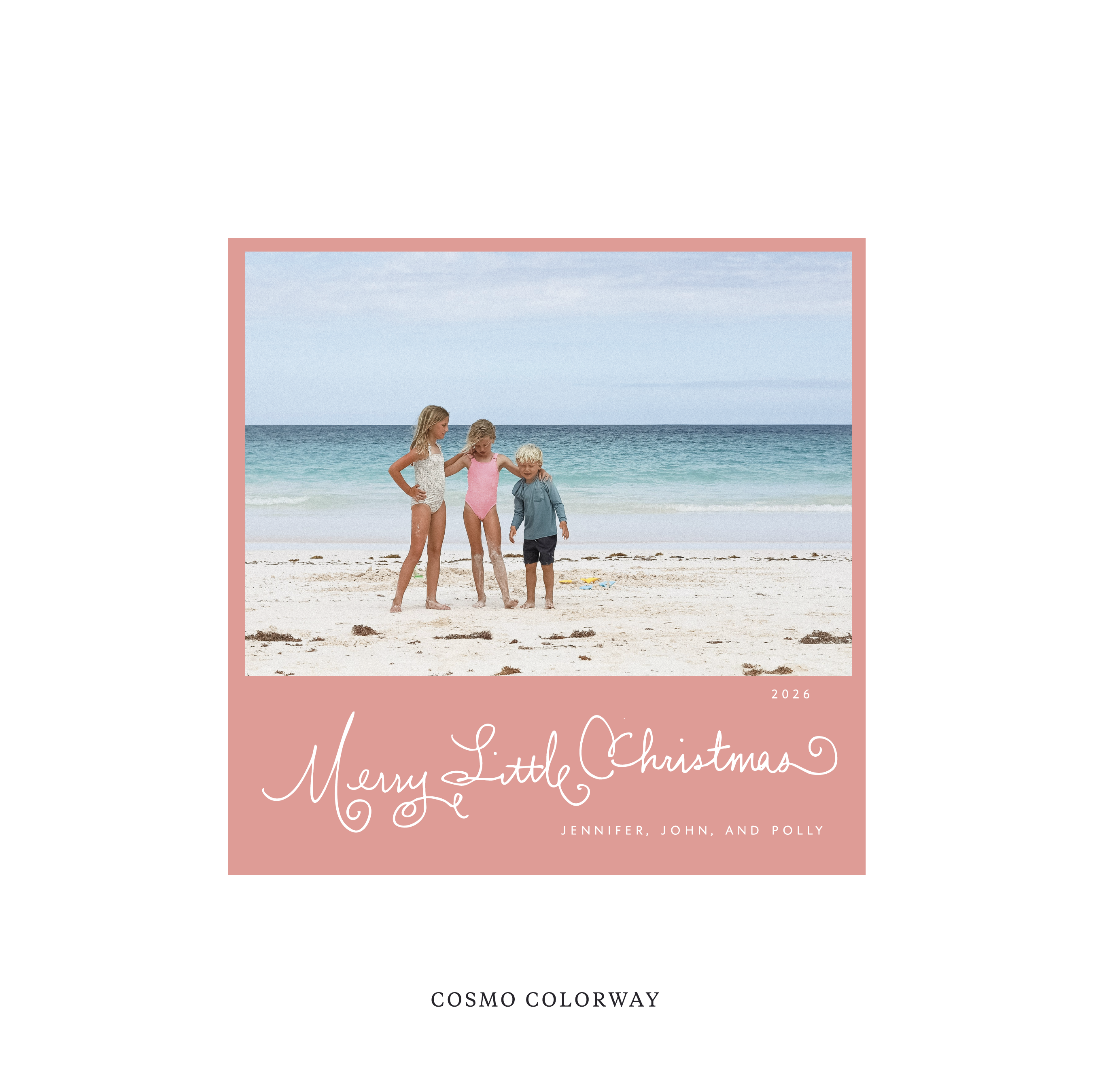Henley Classic Flat Print Holiday Card, Square