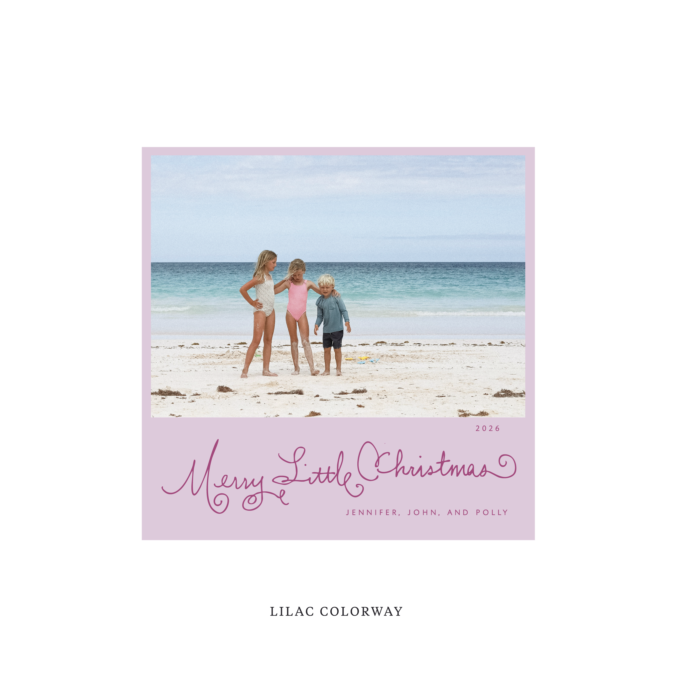 Henley Classic Flat Print Holiday Card, Square