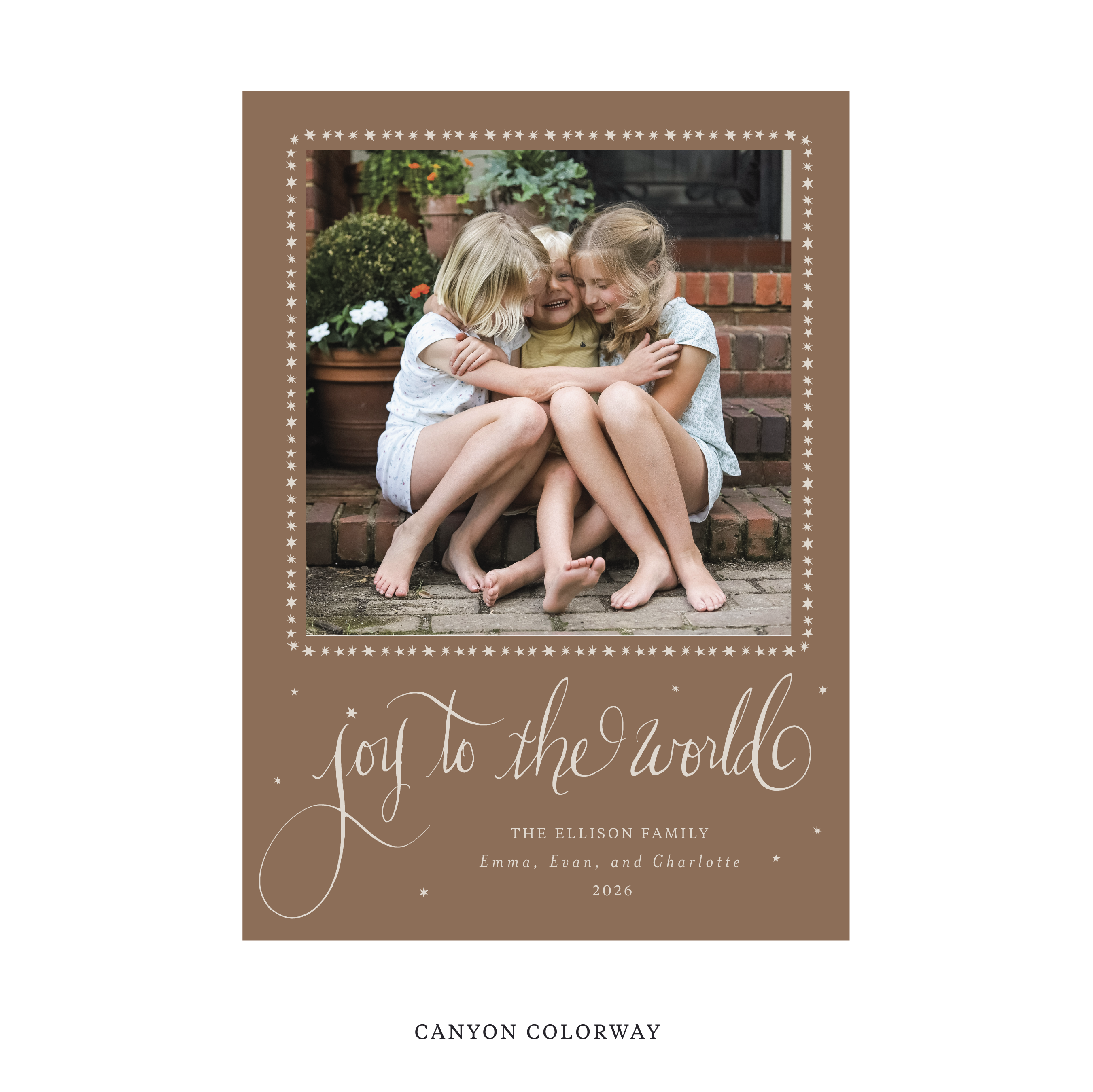 Ellison Classic Flat Print Holiday Card, Large