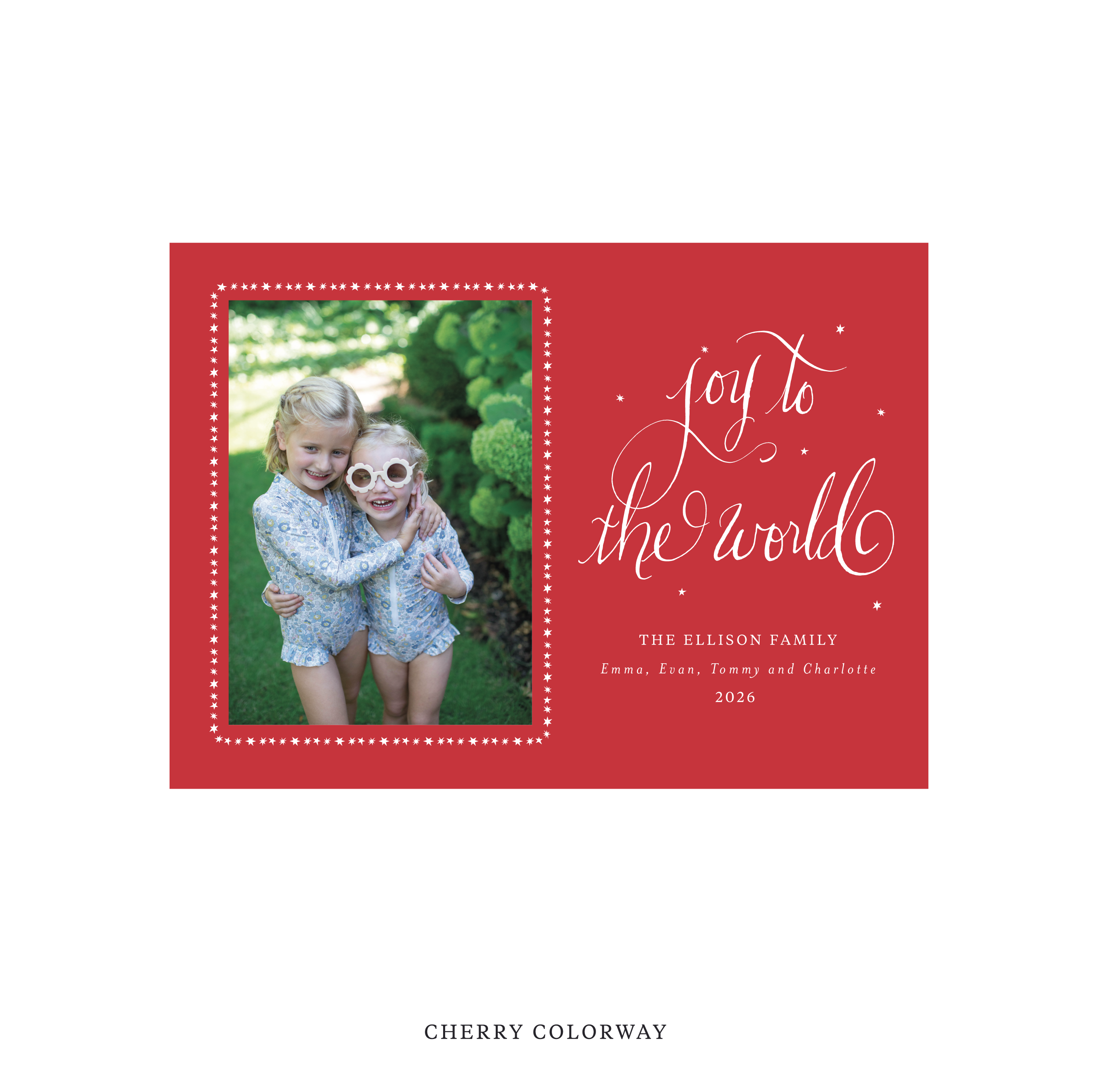 Ellison Classic Flat Print Holiday Card, Medium