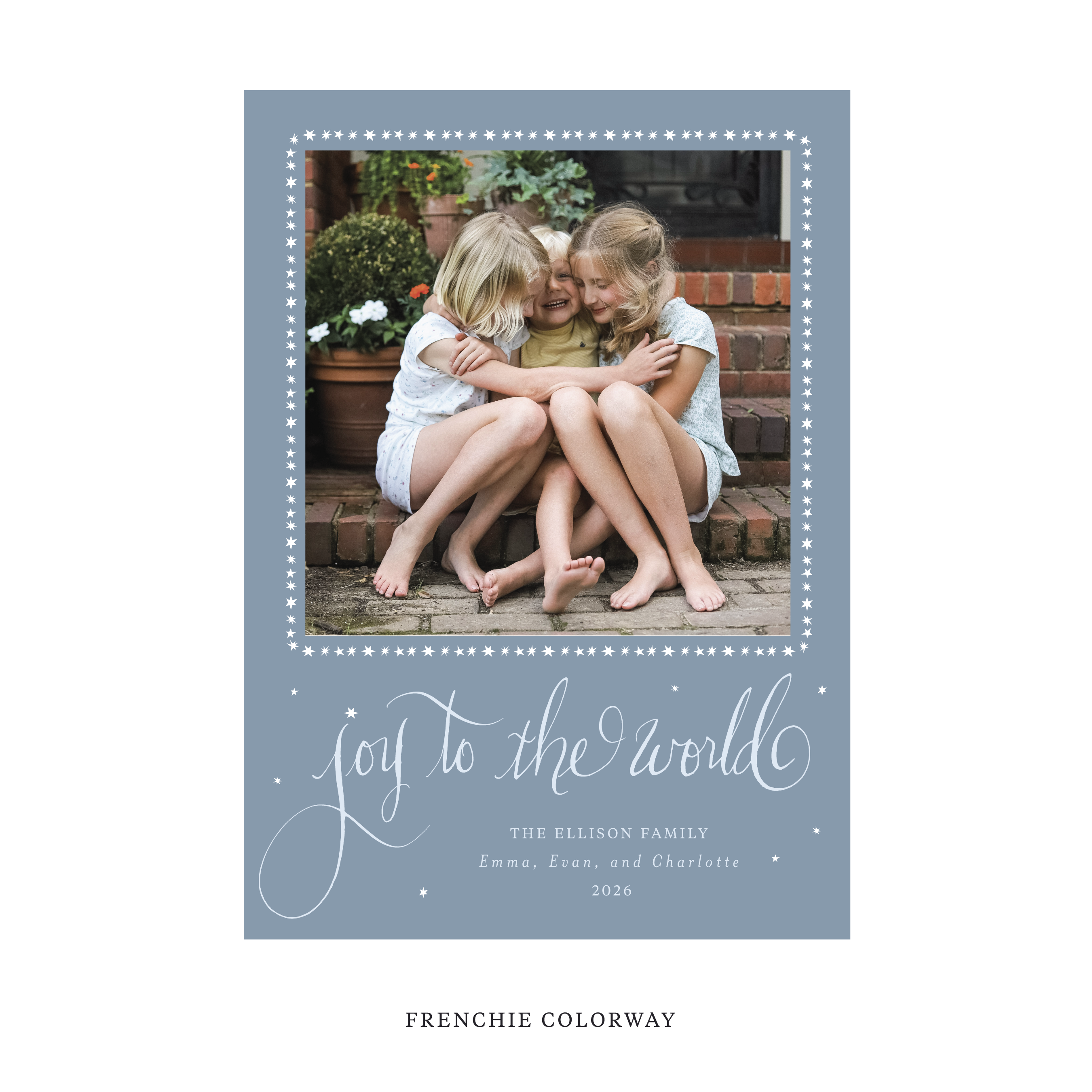 Ellison Classic Flat Print Holiday Card, Large