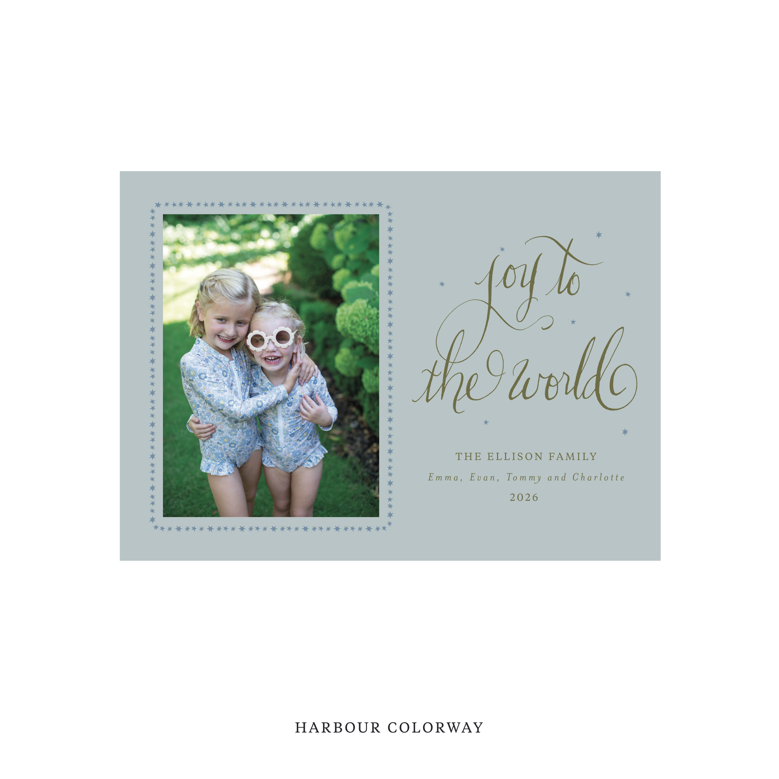 Ellison Classic Flat Print Holiday Card, Medium