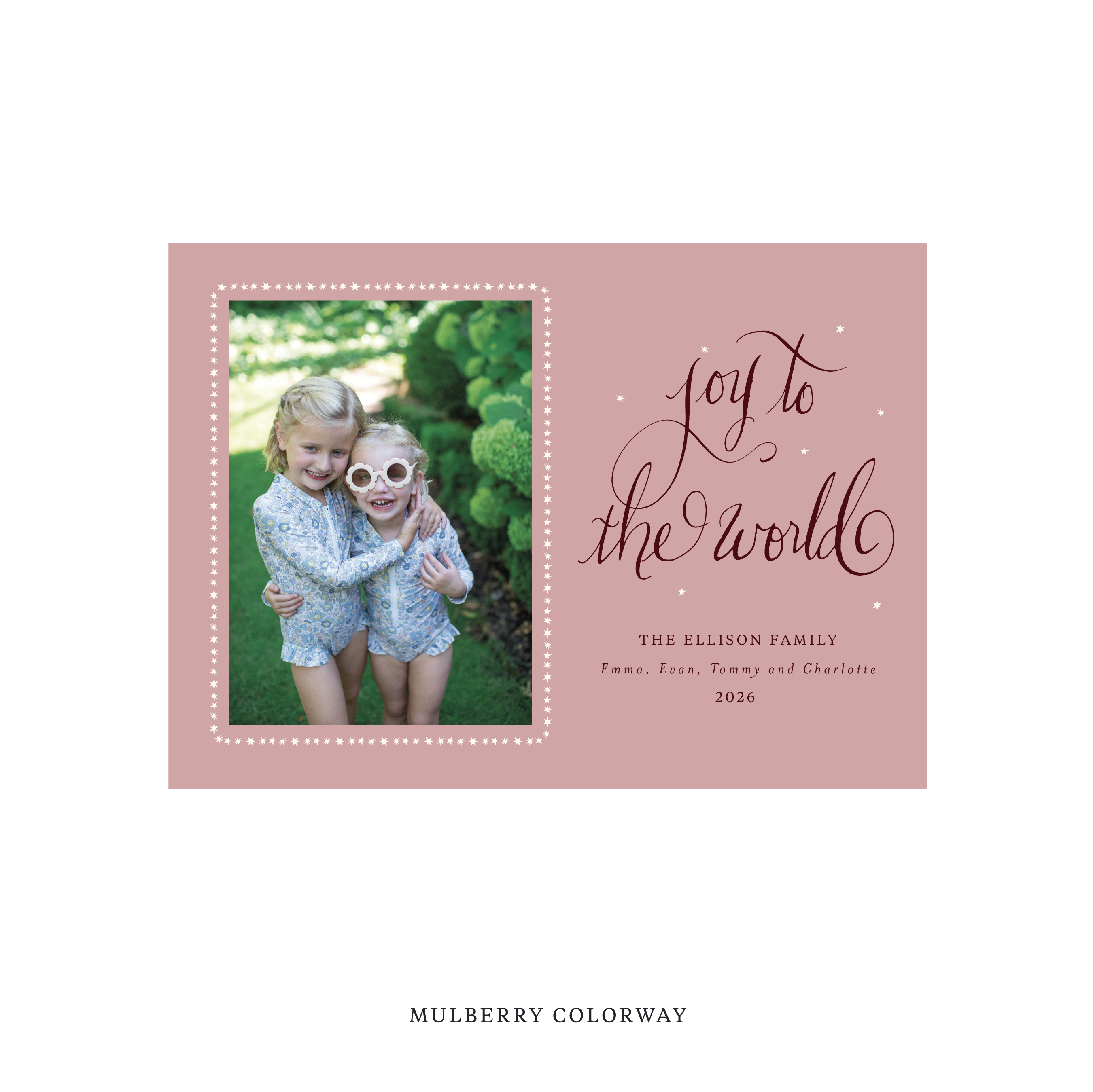 Ellison Classic Flat Print Holiday Card, Medium