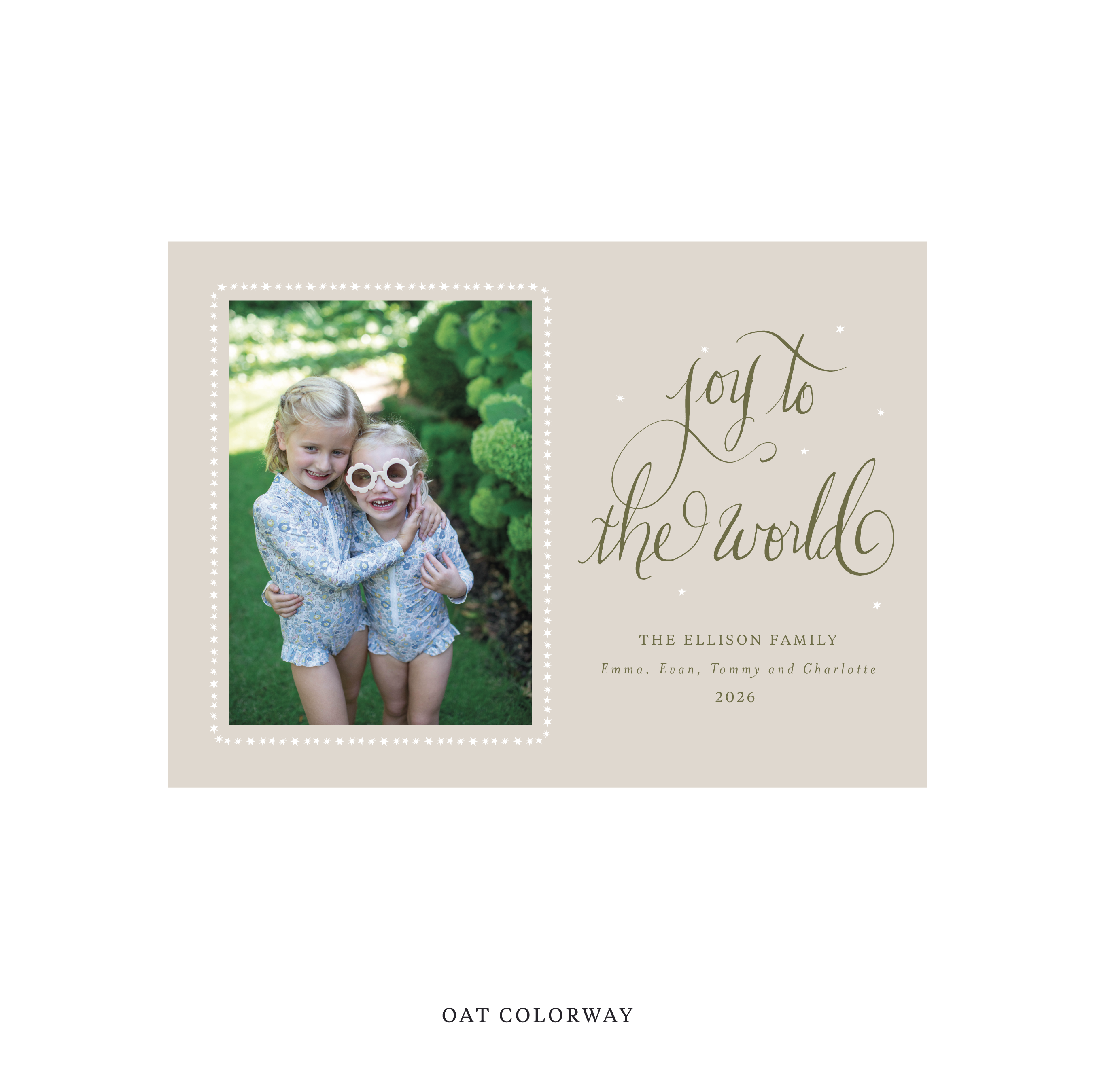Ellison Classic Flat Print Holiday Card, Medium