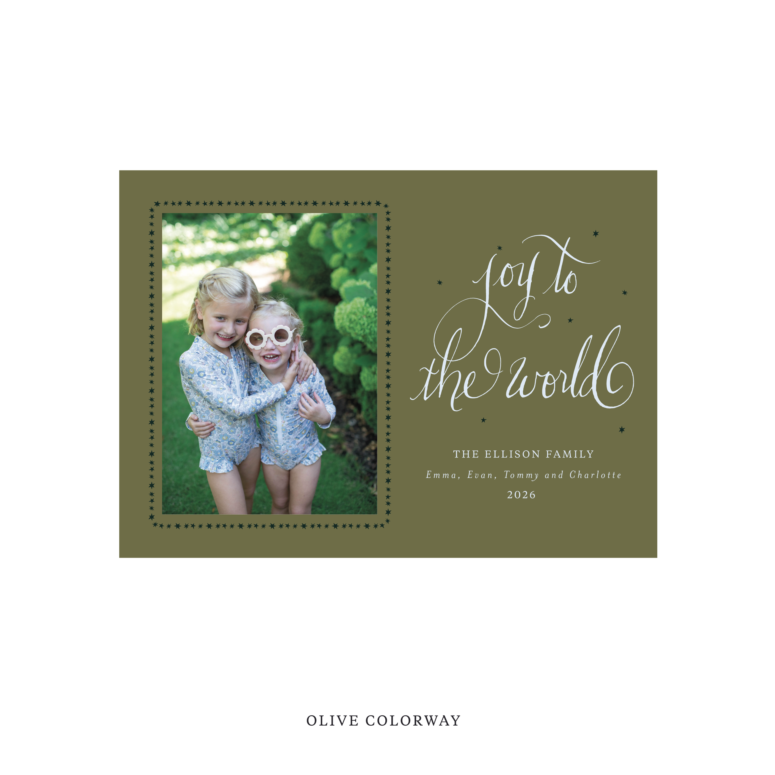 Ellison Classic Flat Print Holiday Card, Medium