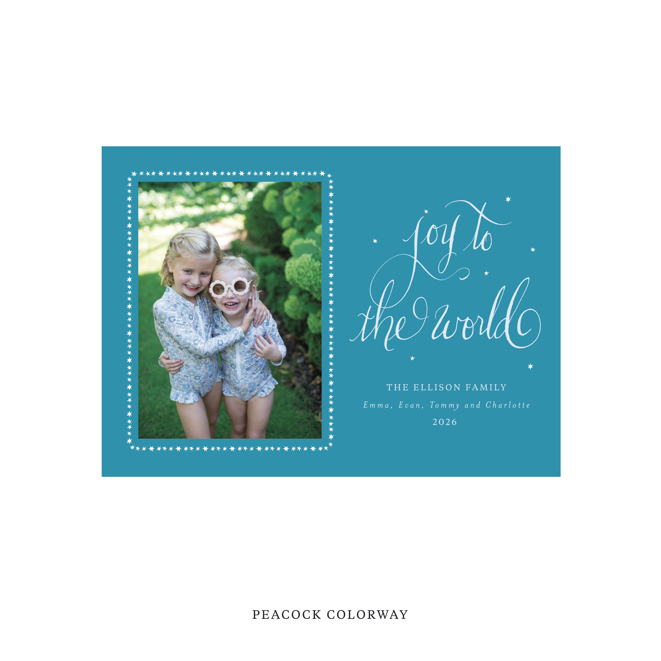 Ellison Classic Flat Print Holiday Card, Medium