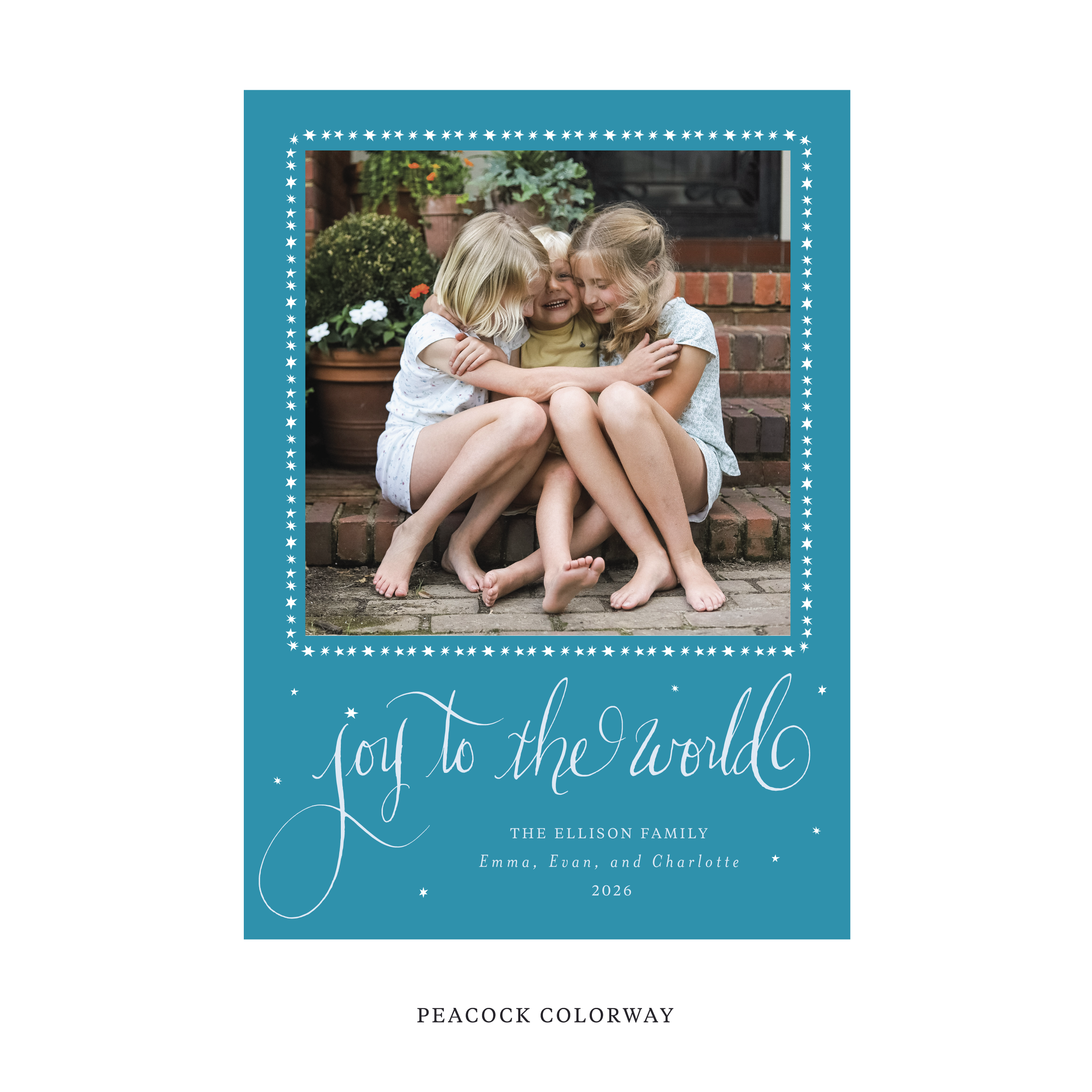 Ellison Classic Flat Print Holiday Card, Large