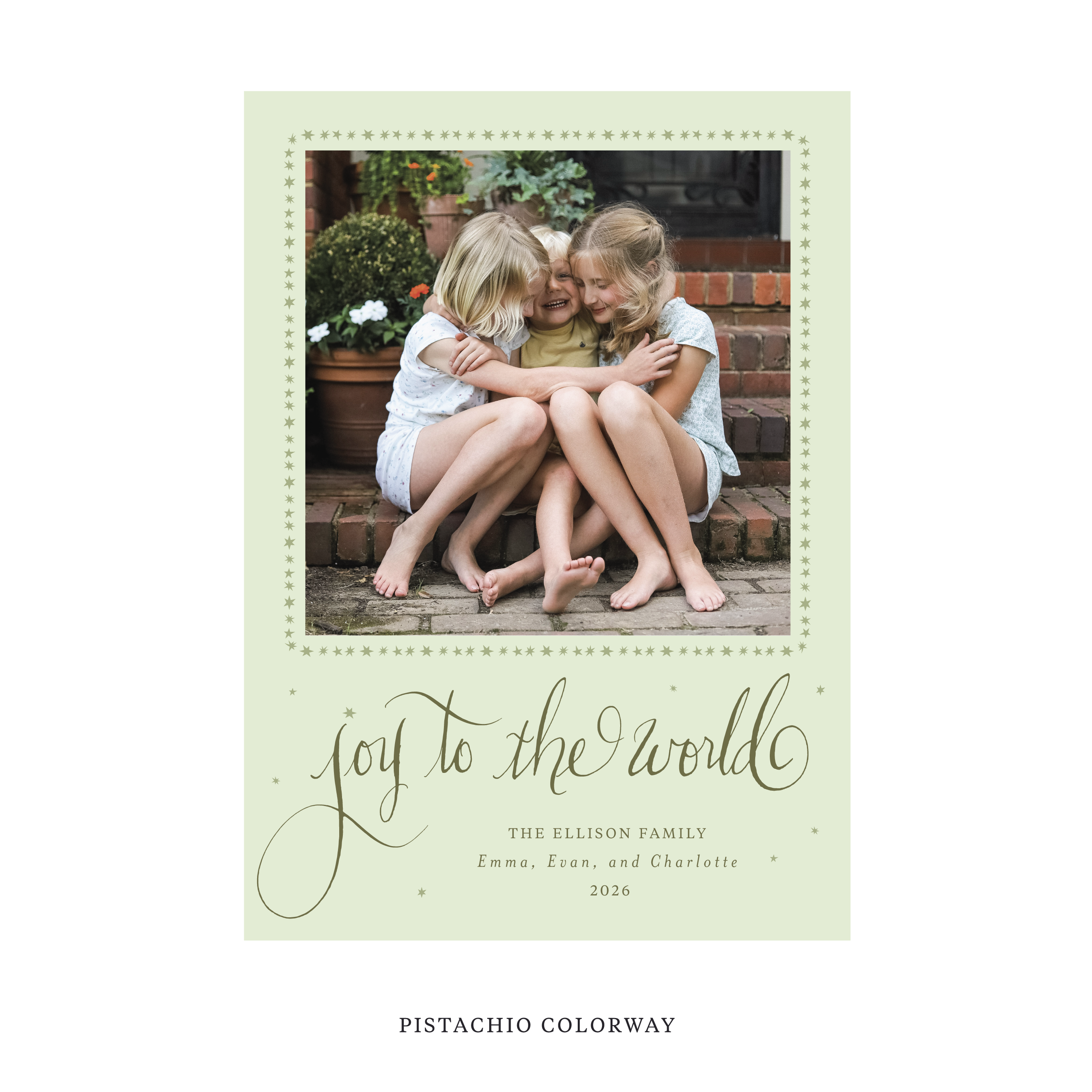 Ellison Classic Flat Print Holiday Card, Large