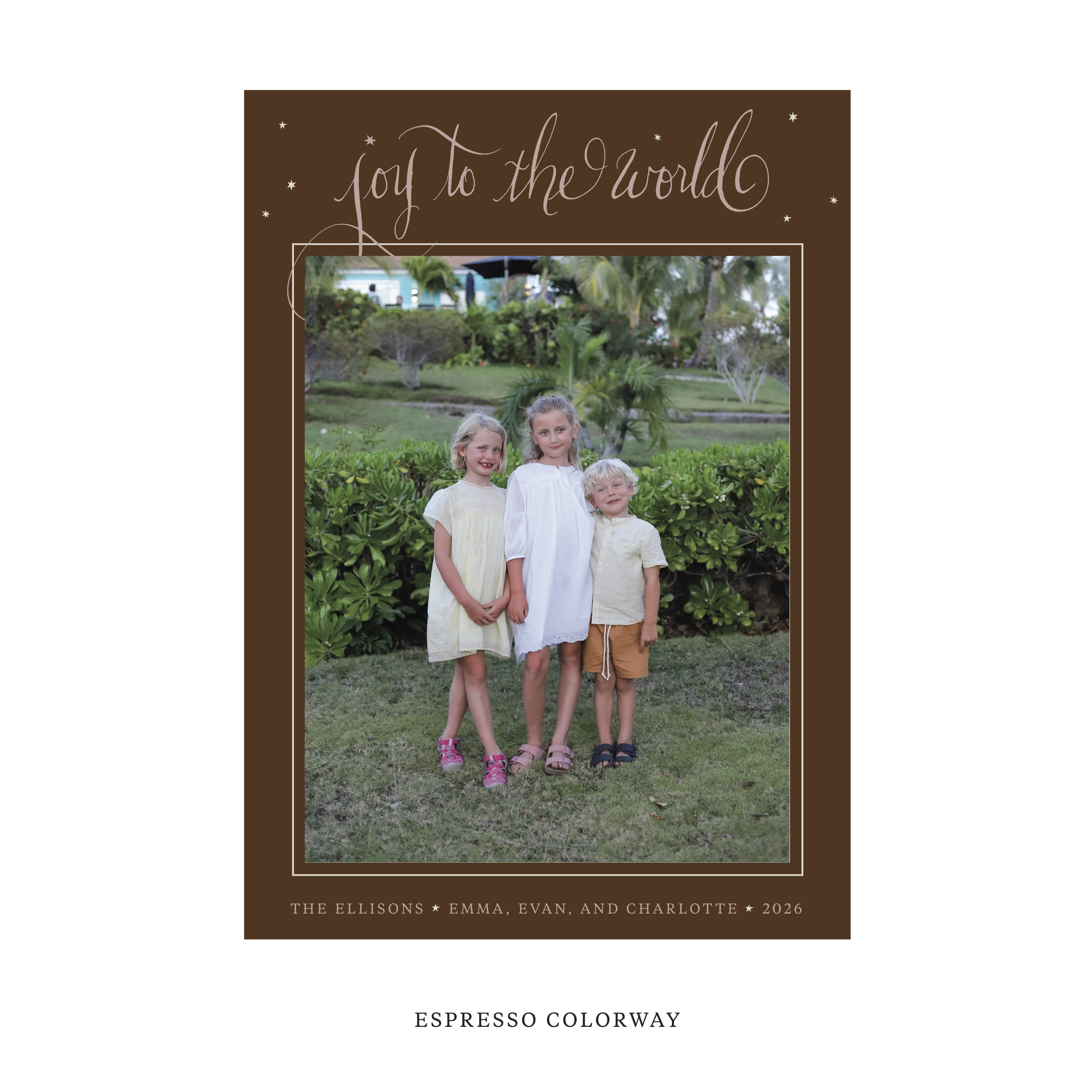 Ellison II Classic Flat Print Holiday Card, Large