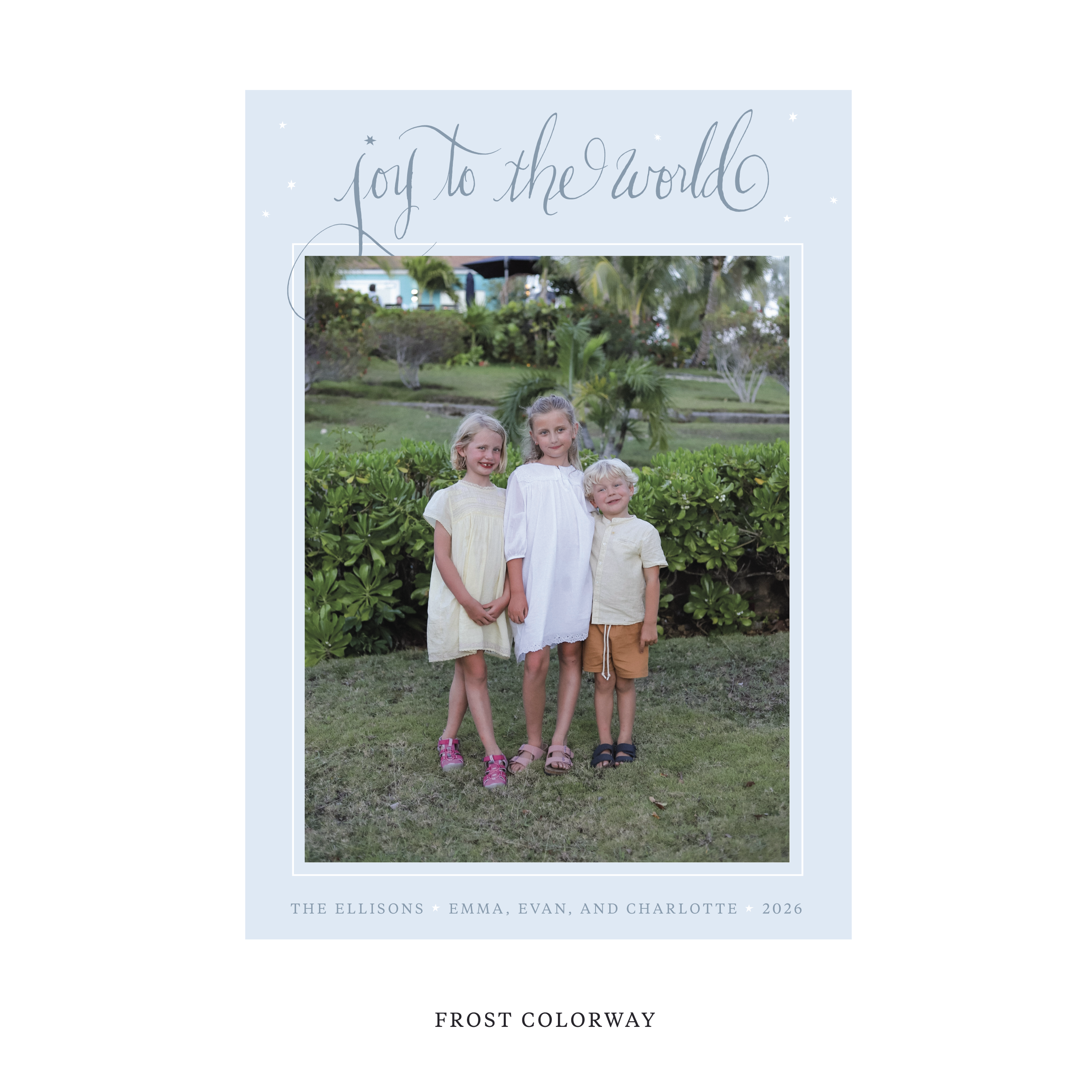 Ellison II Classic Flat Print Holiday Card, Large