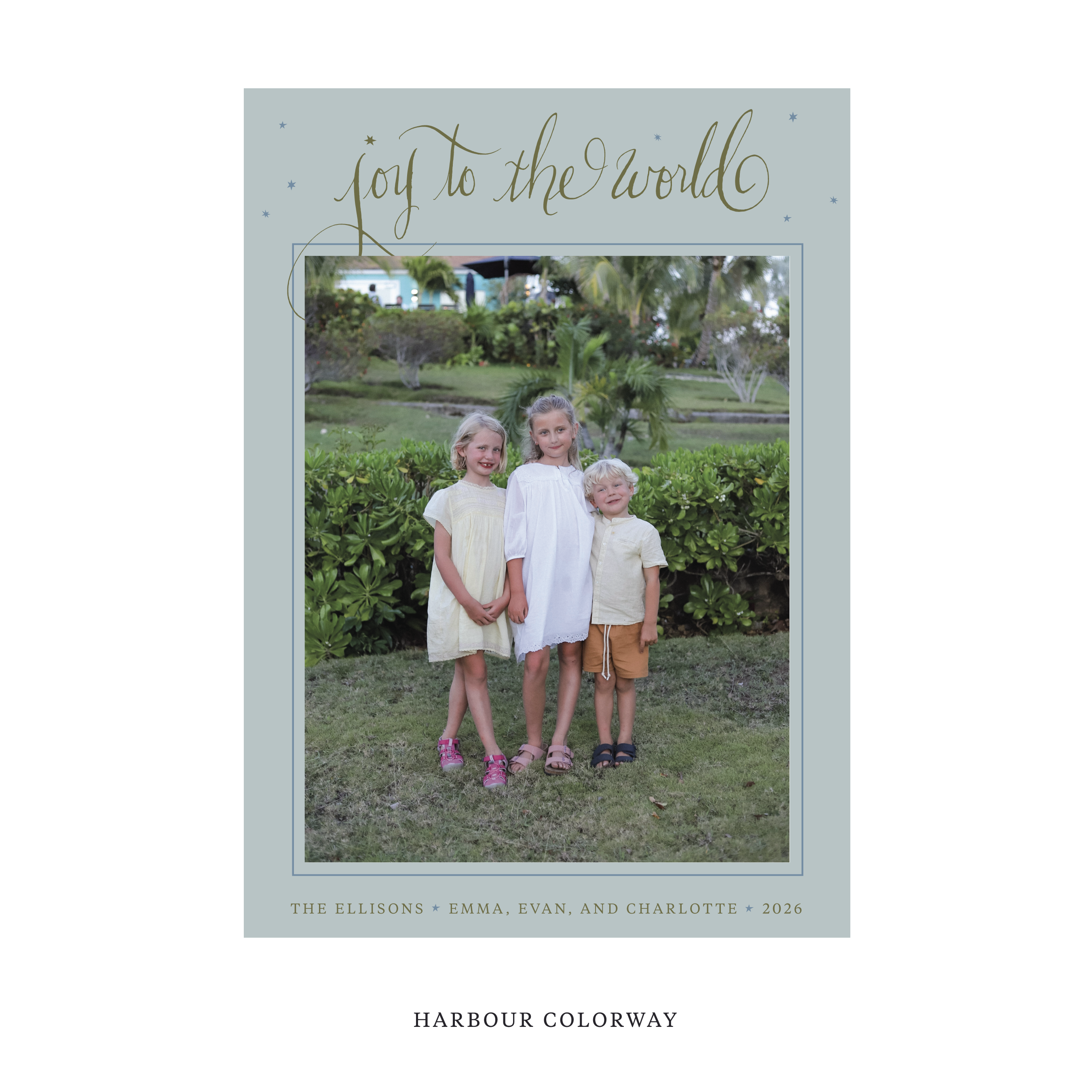 Ellison II Classic Flat Print Holiday Card, Large