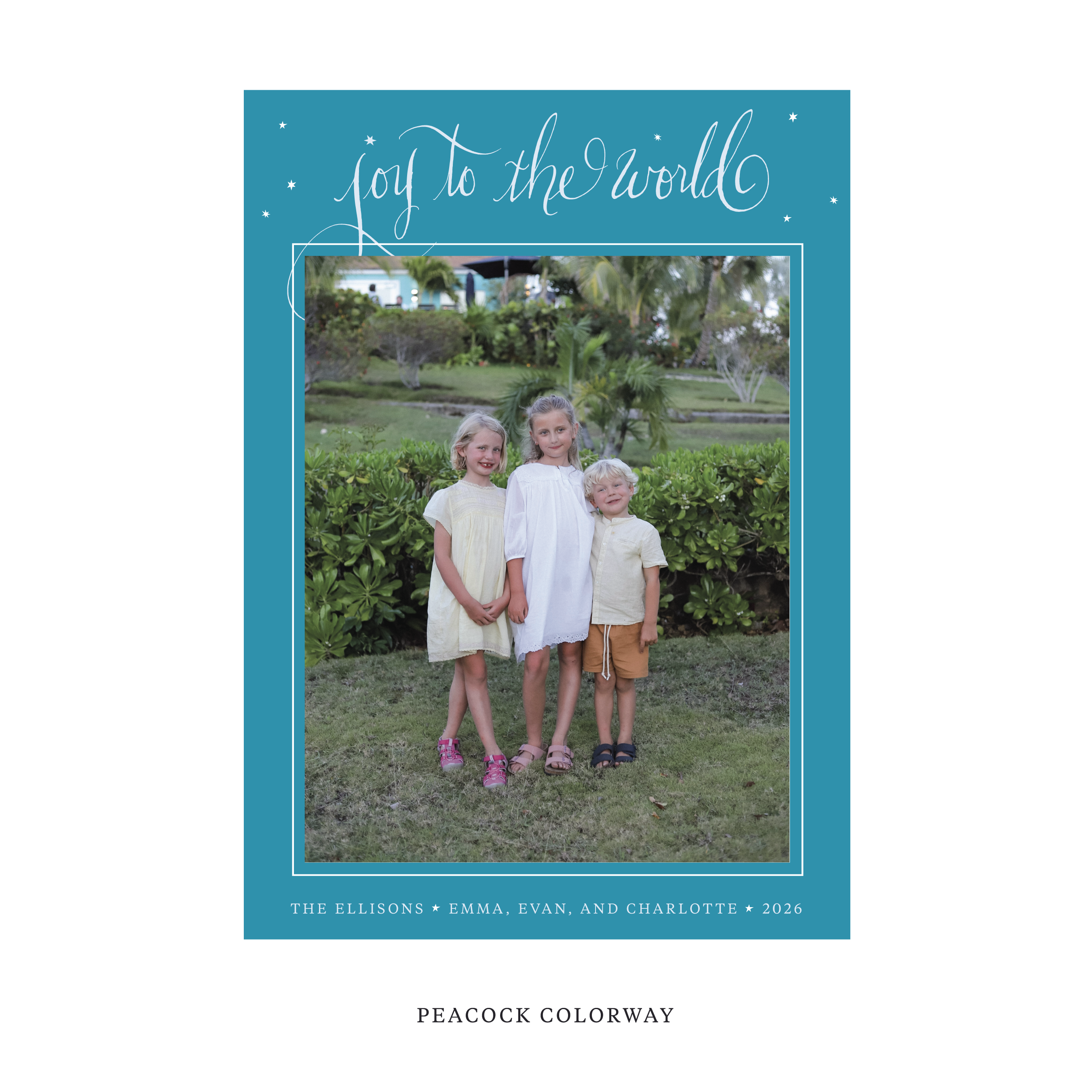 Ellison II Classic Flat Print Holiday Card, Large