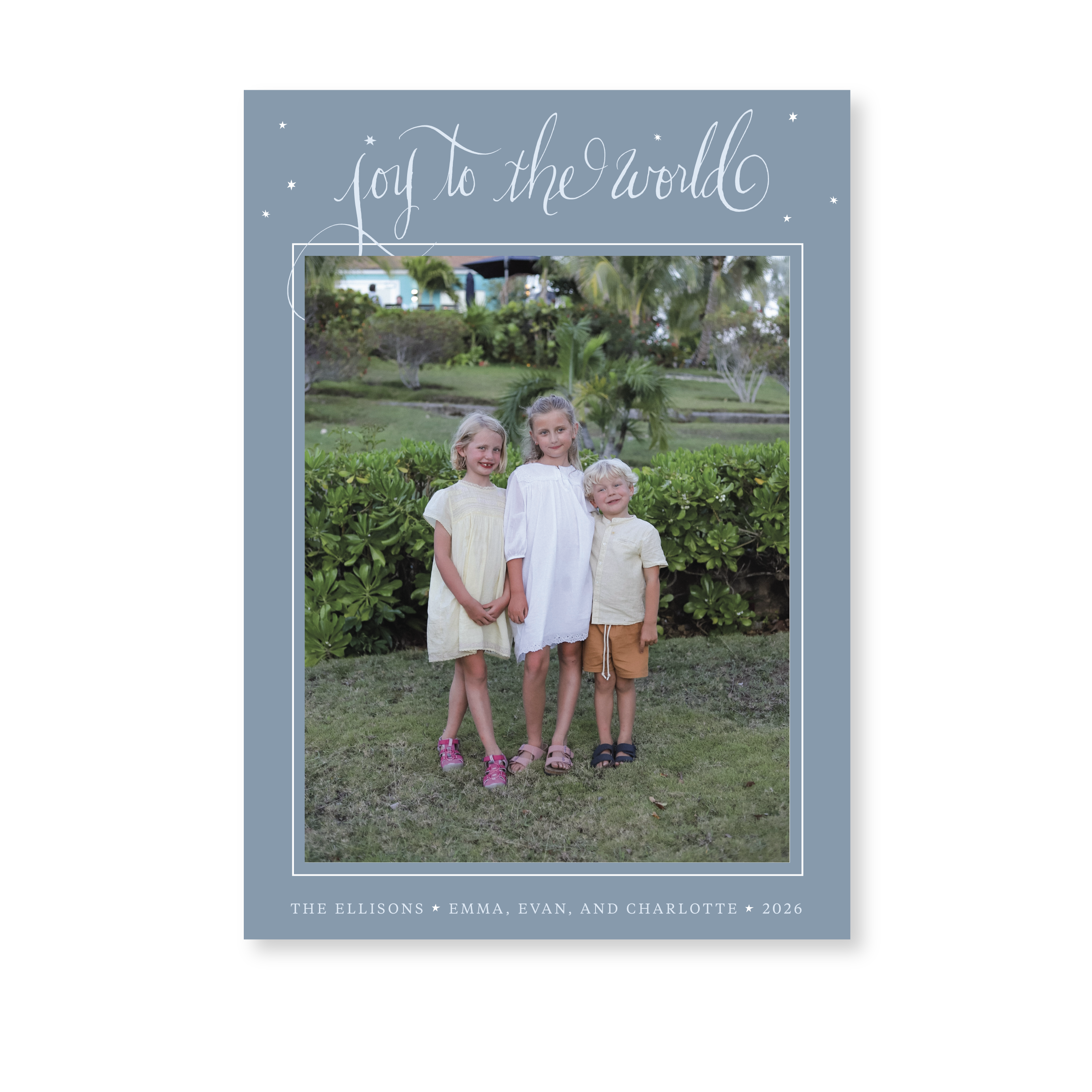 Ellison II Classic Flat Print Holiday Card, Large